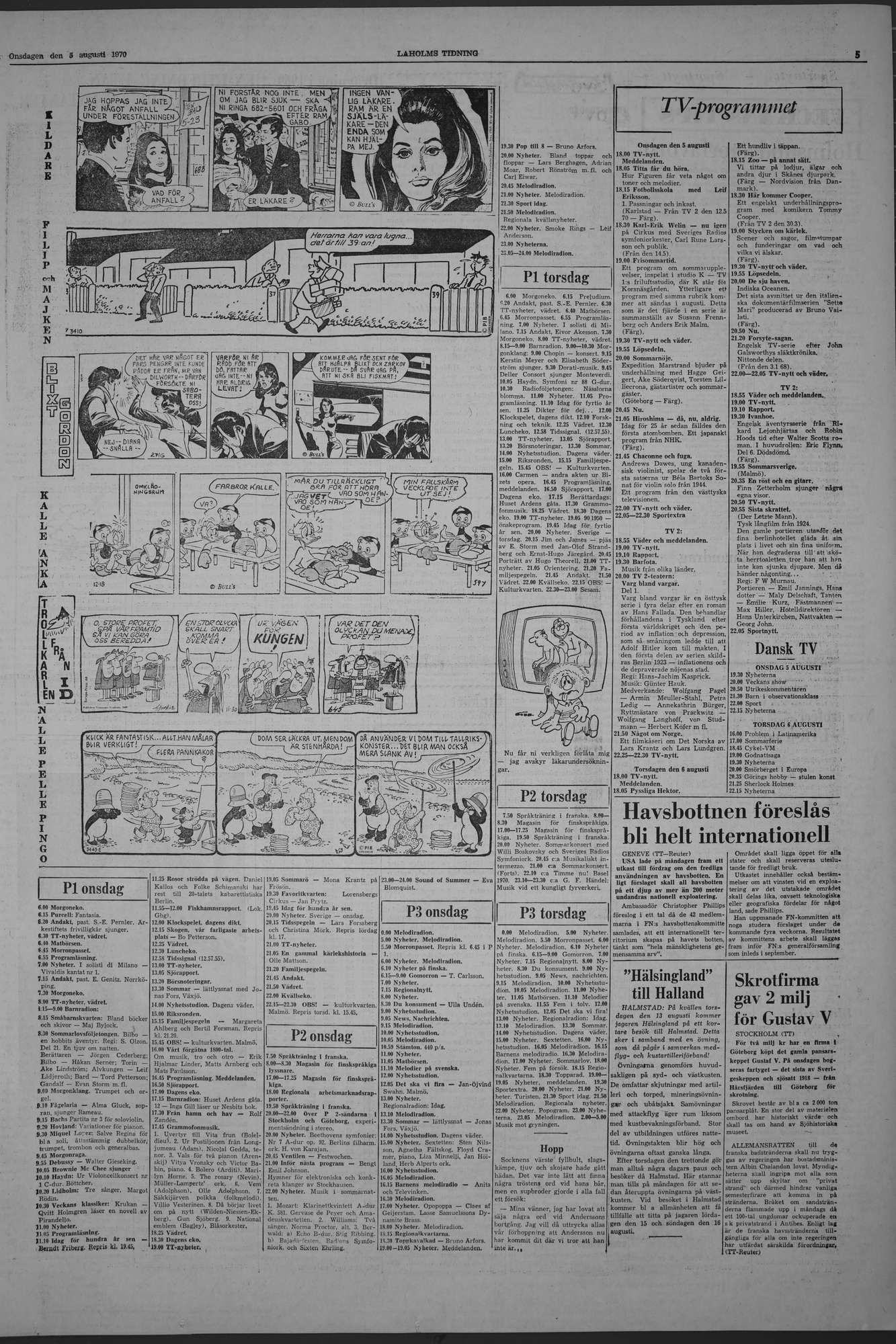 Laholms Tidning Onsdag 5 augusti 1970, sida 5