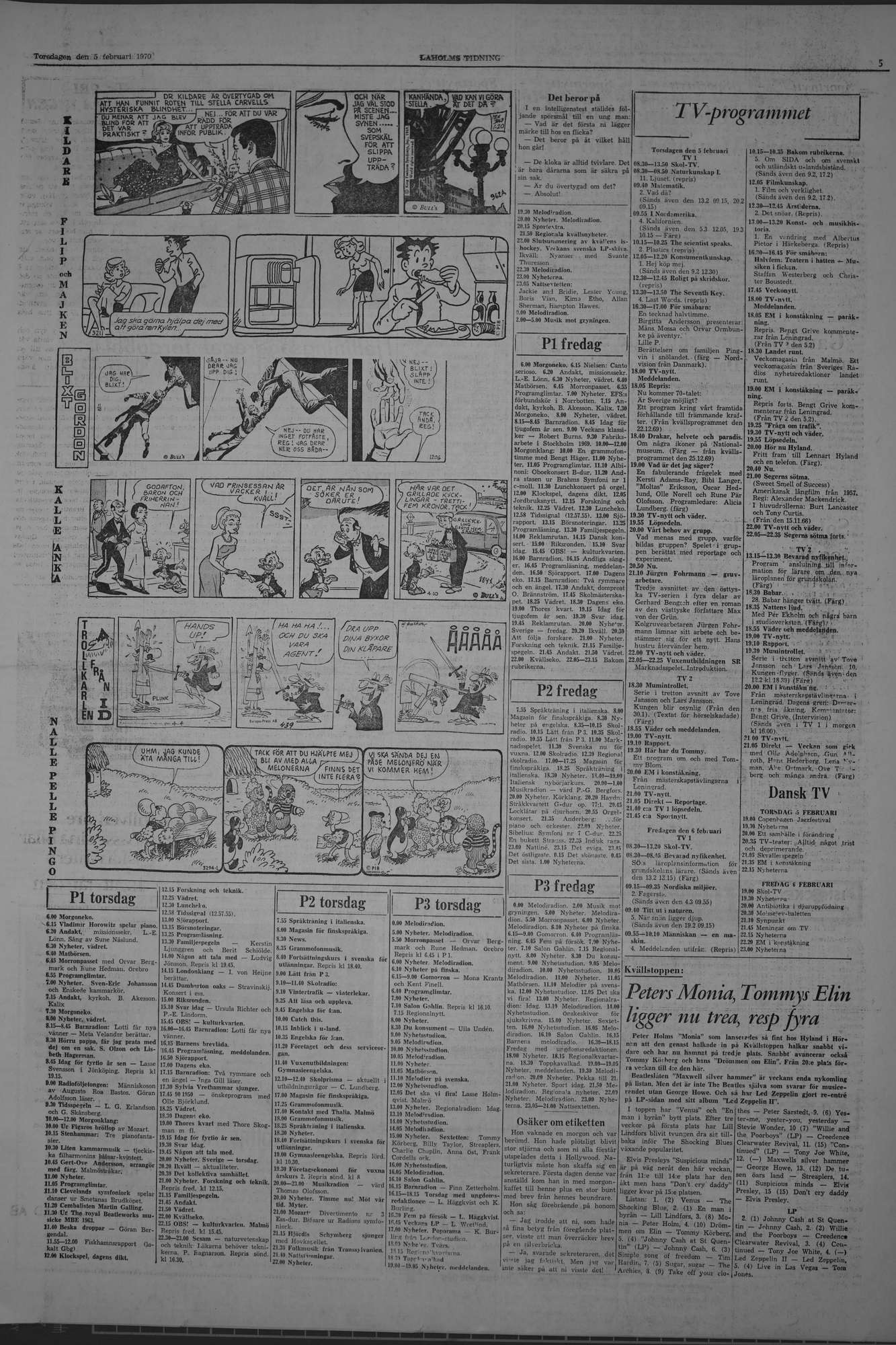 Laholms Tidning Torsdag 5 februari 1970, sida 5