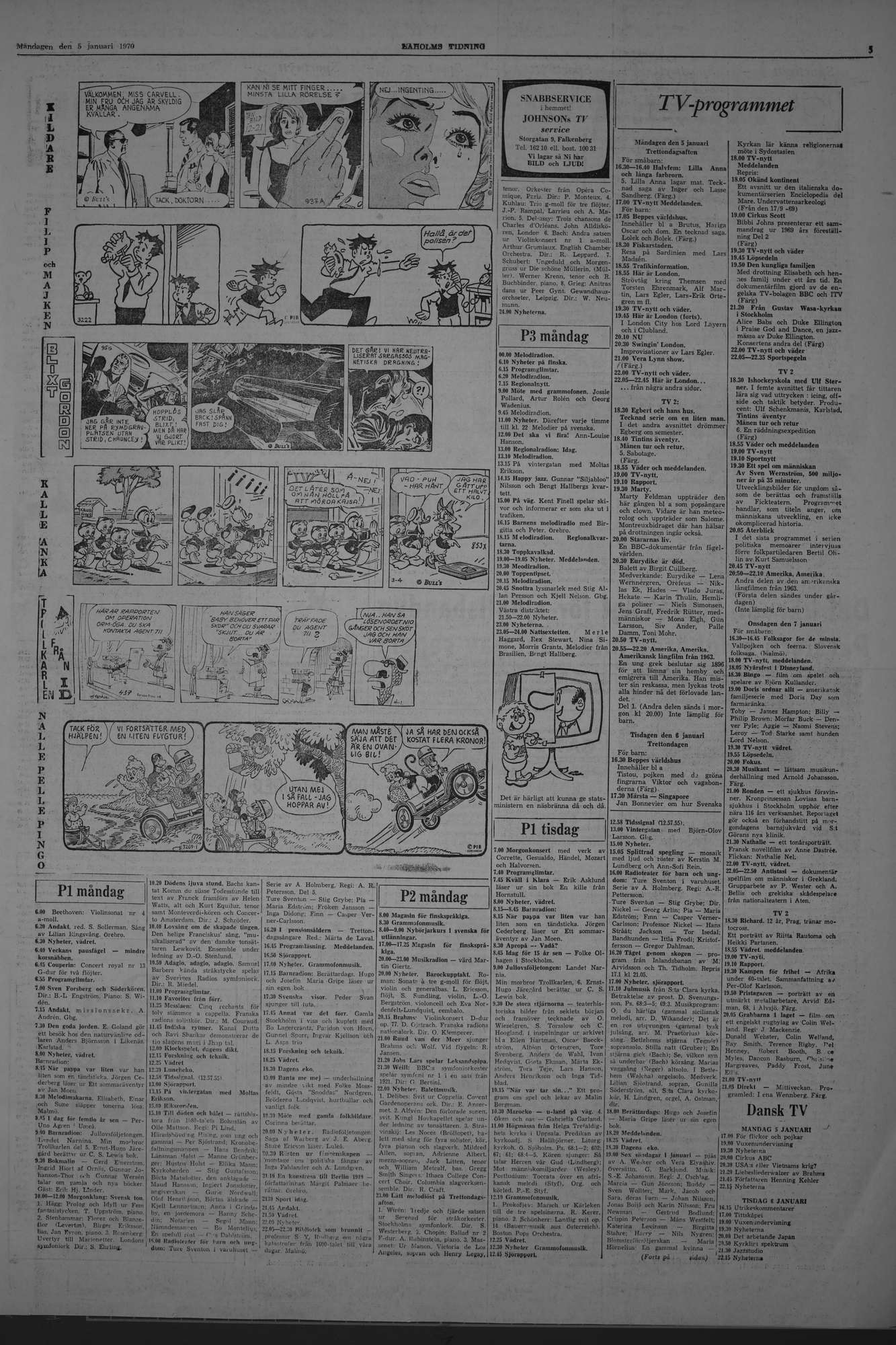 Laholms Tidning Måndag 5 januari 1970, sida 5
