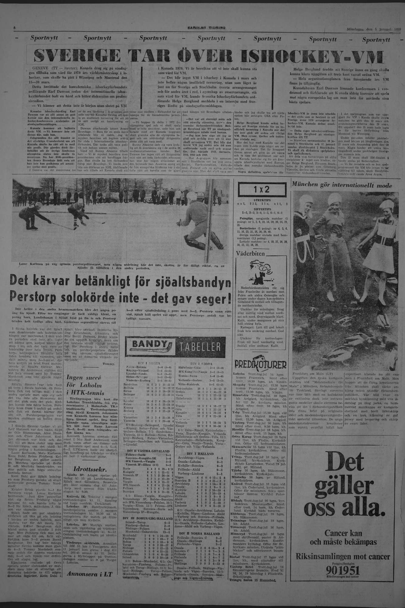 Laholms Tidning Måndag 5 januari 1970, sida 6