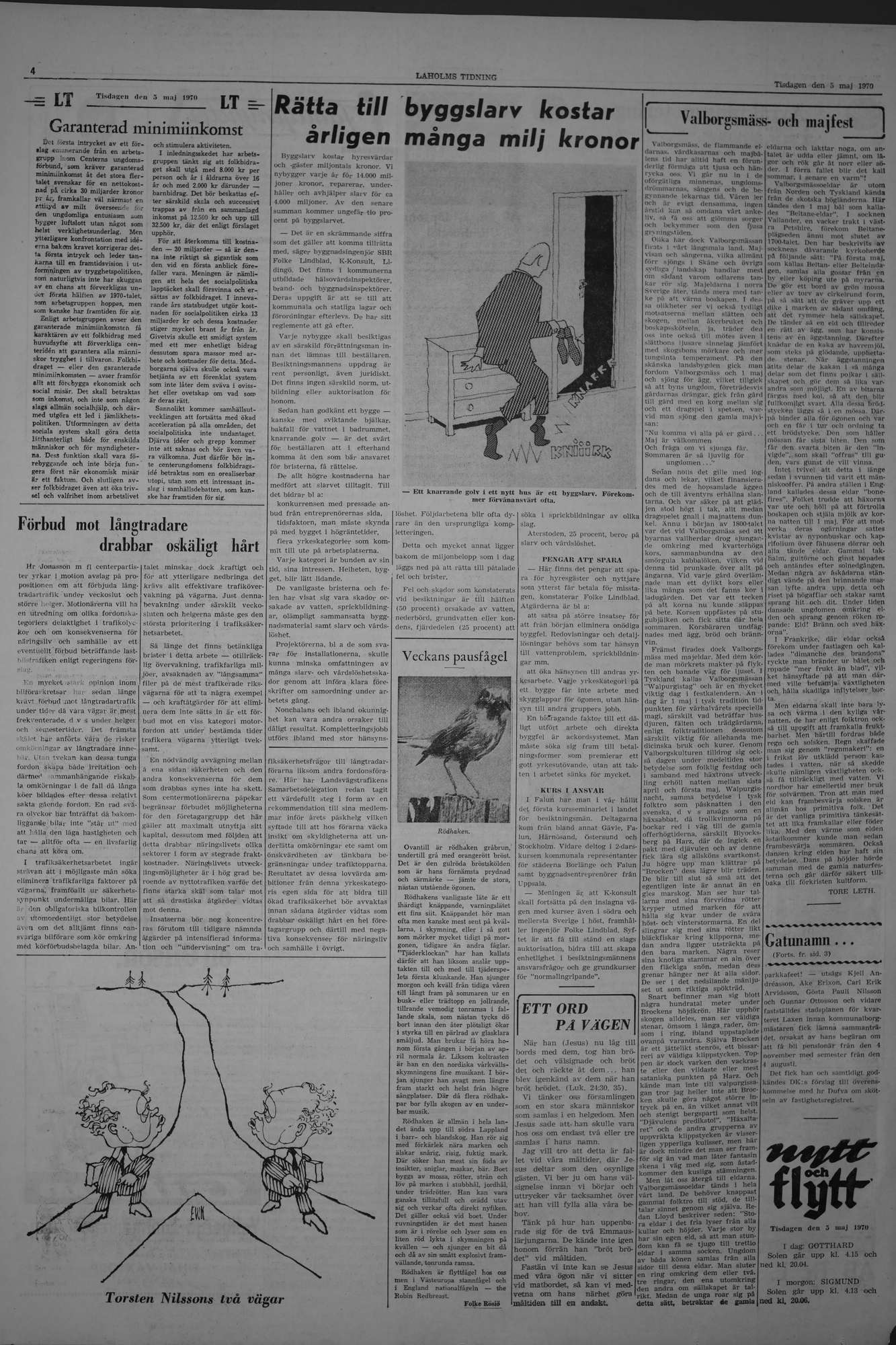 Laholms Tidning Tisdag 5 maj 1970, sida 4