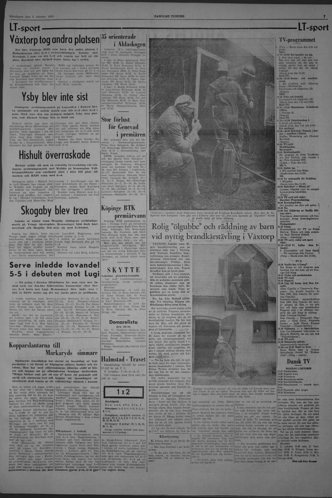 Laholms Tidning Måndag 5 oktober 1970, sida 7