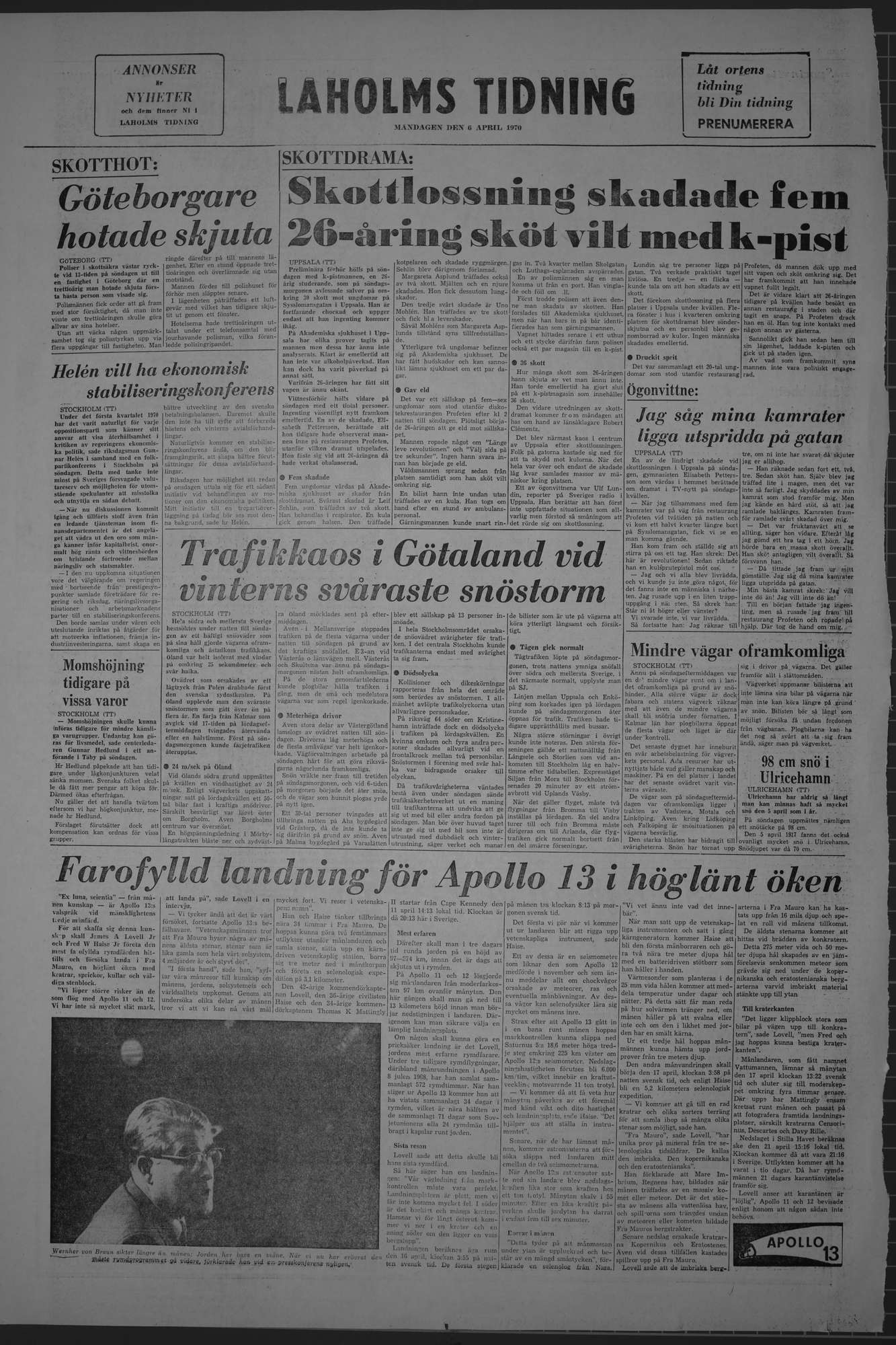 Laholms Tidning Måndag 6 april 1970, sida 8
