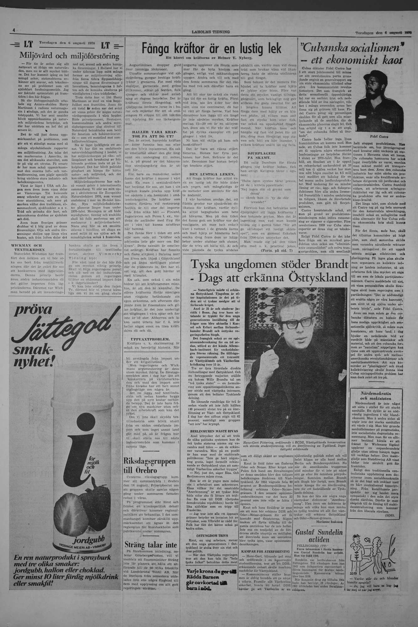 Laholms Tidning Torsdag 6 augusti 1970, sida 4