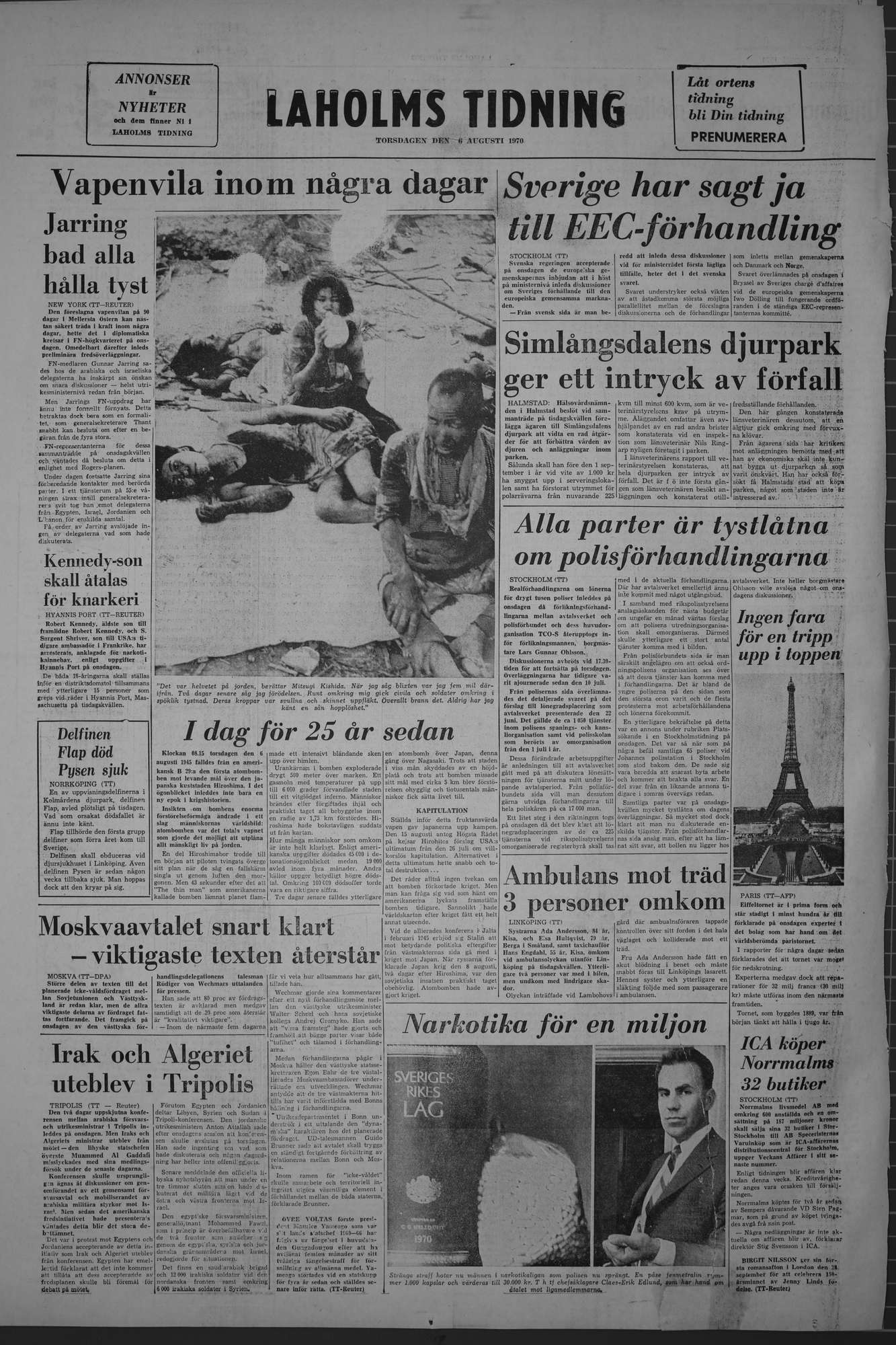 Laholms Tidning Torsdag 6 augusti 1970, sida 8