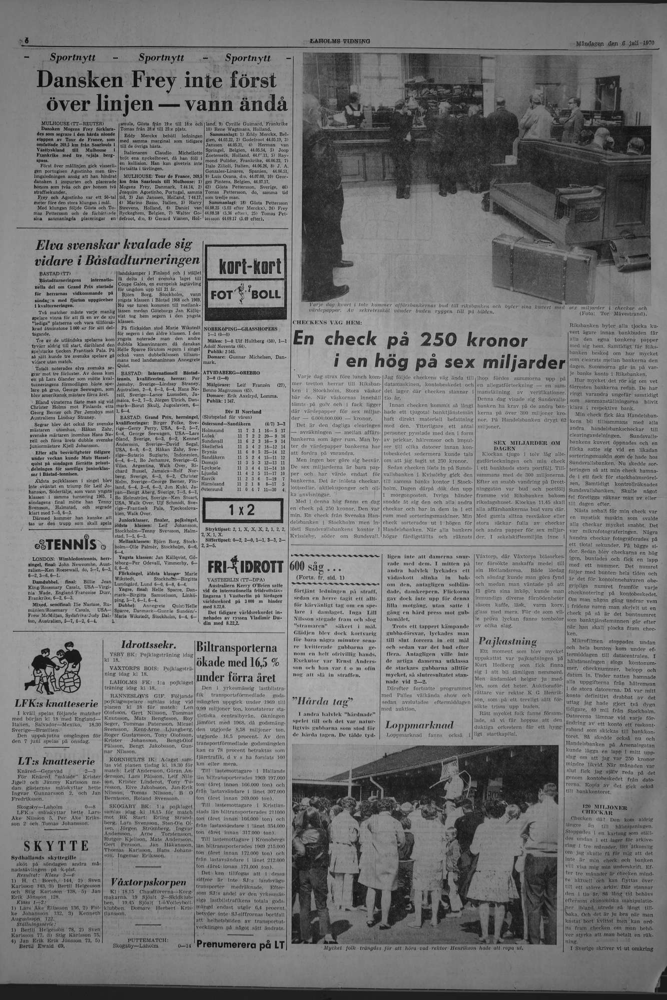 Laholms Tidning Måndag 6 juli 1970, sida 6