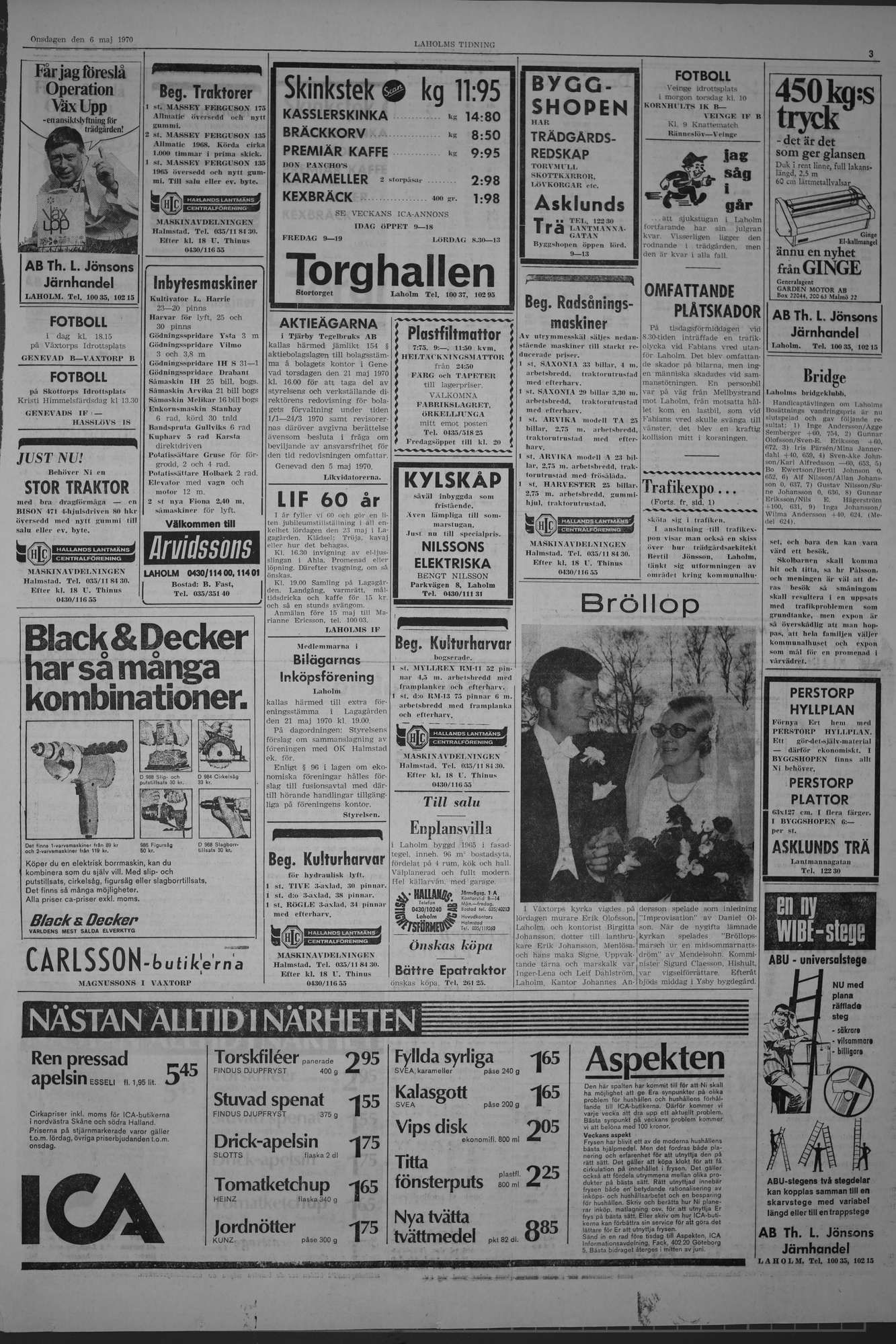 Laholms Tidning Onsdag 6 maj 1970, sida 3