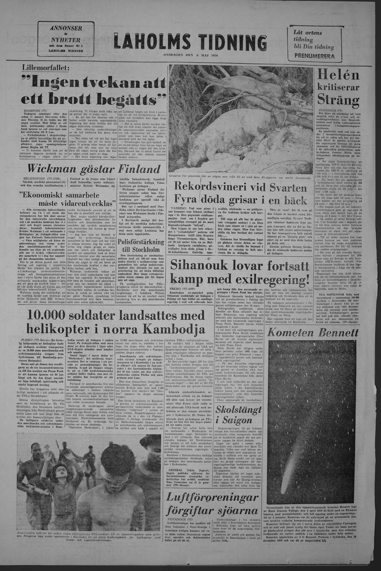 Laholms Tidning Onsdag 6 maj 1970, sida 8