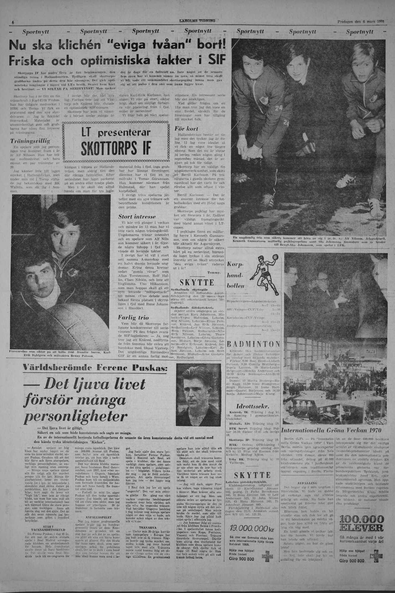Laholms Tidning Fredag 6 mars 1970, sida 6
