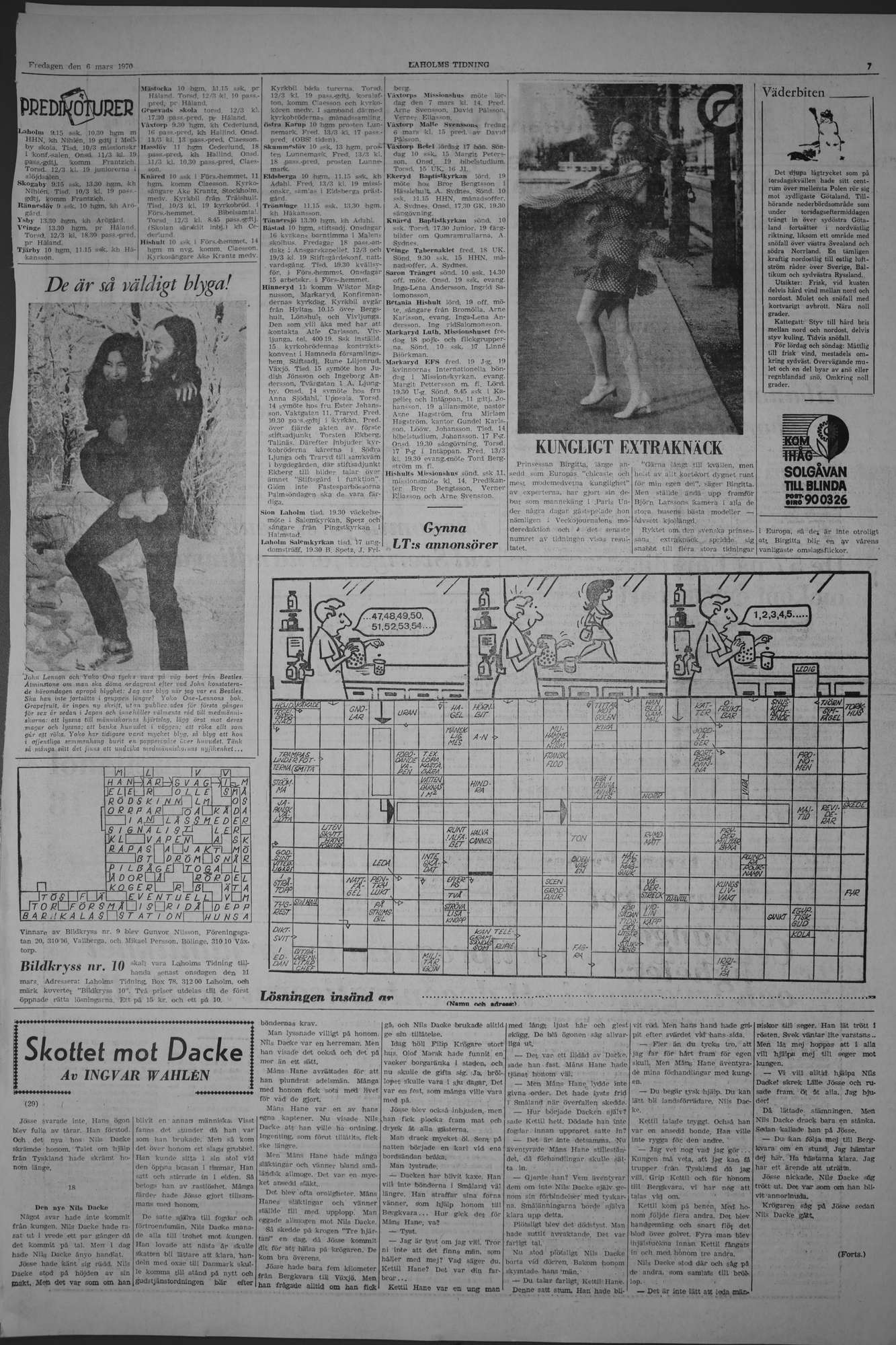 Laholms Tidning Fredag 6 mars 1970, sida 7