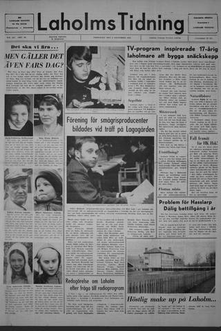Förstasidan, Fredag 6 november 1970