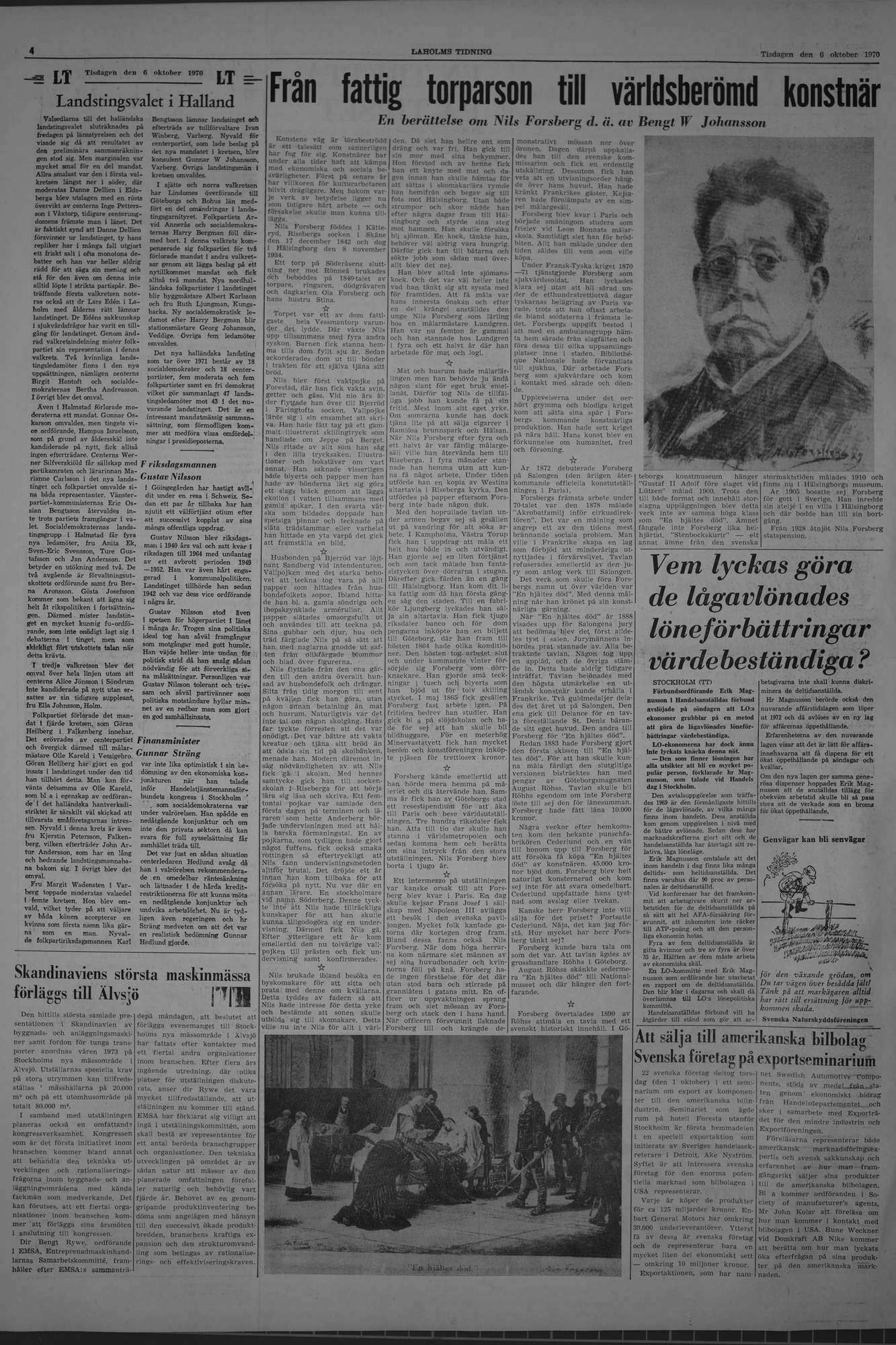 Laholms Tidning Tisdag 6 oktober 1970, sida 4