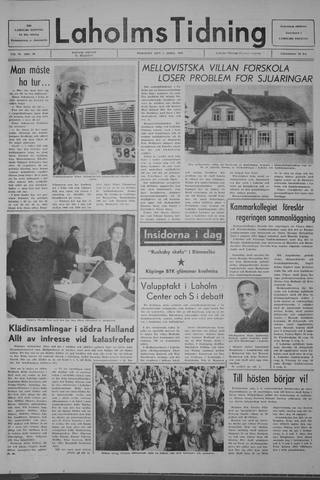 Förstasidan, Tisdag 7 april 1970
