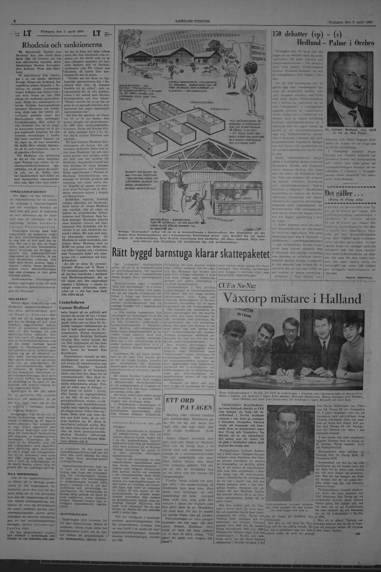 Laholms Tidning Tisdag 7 april 1970, sida 4
