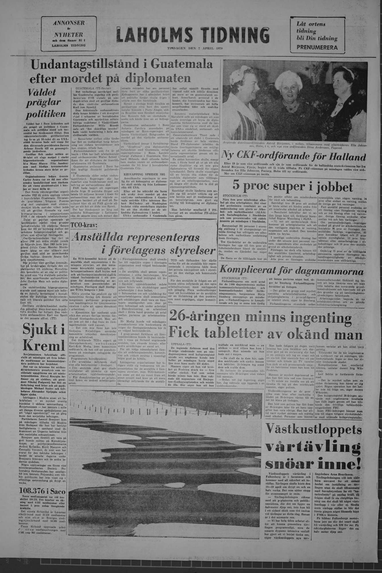 Laholms Tidning Tisdag 7 april 1970, sida 8