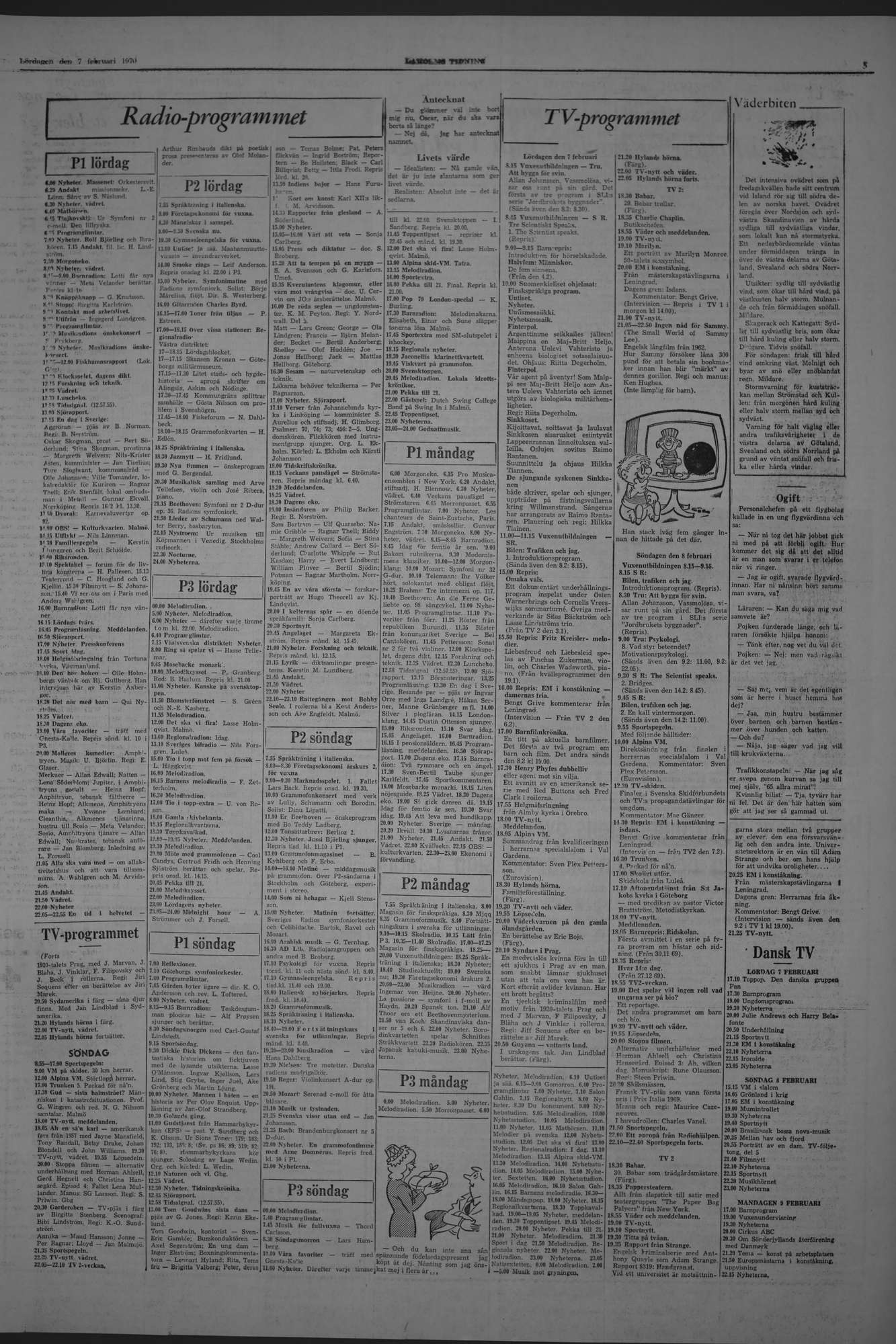 Laholms Tidning Lördag 7 februari 1970, sida 5