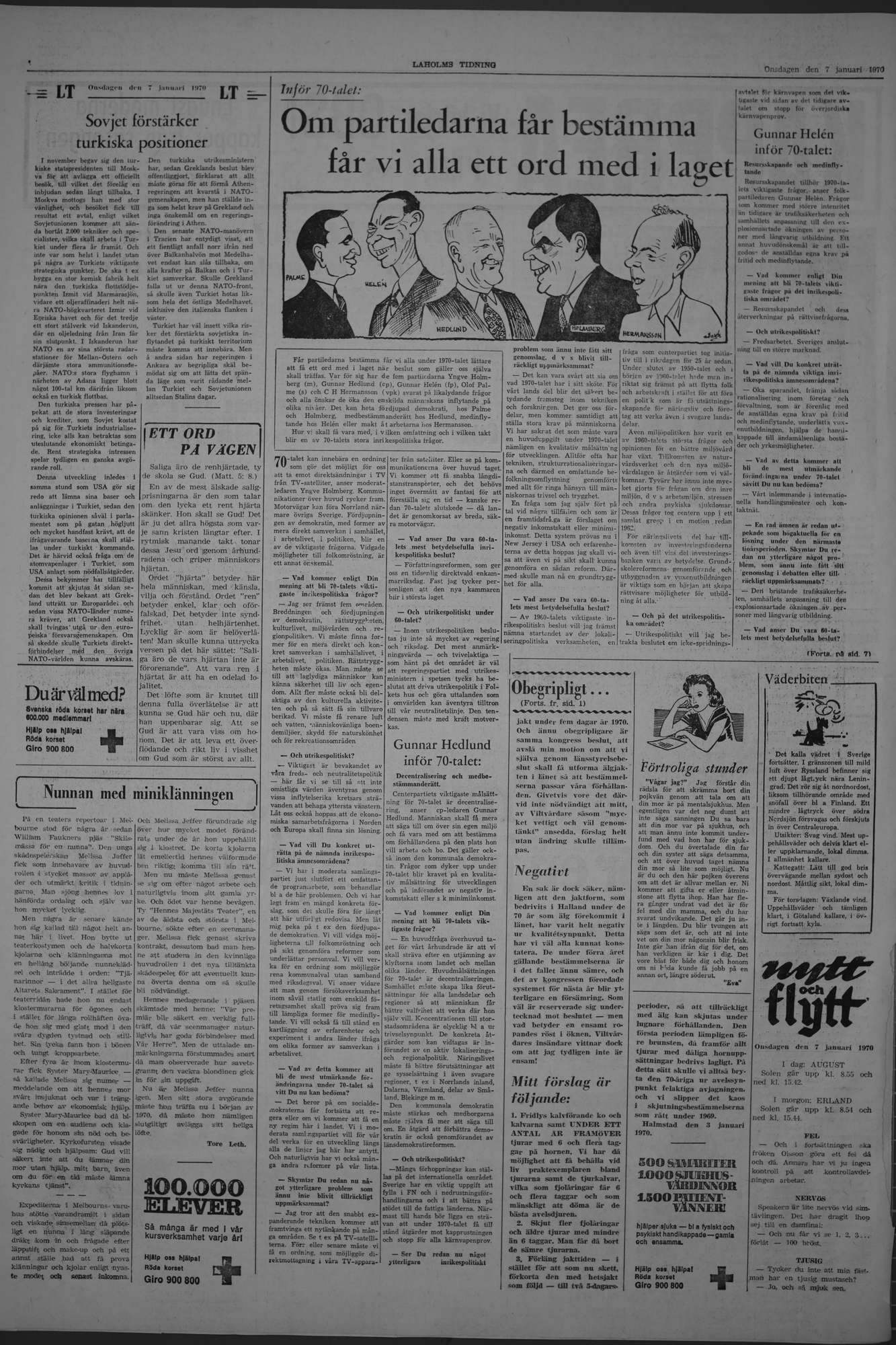 Laholms Tidning Onsdag 7 januari 1970, sida 4