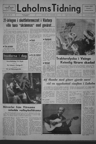 Förstasidan, Lördag 7 november 1970