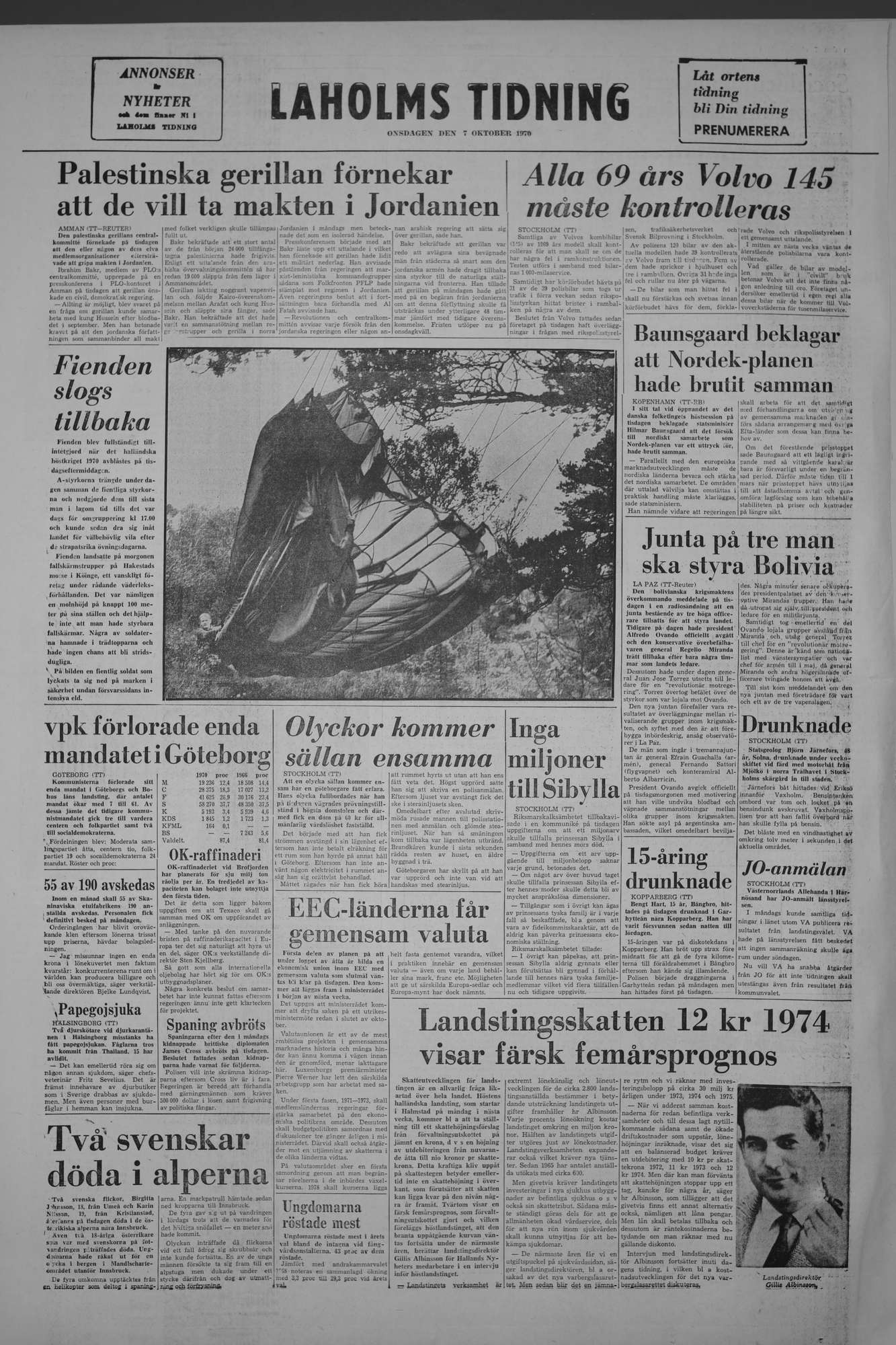 Laholms Tidning Onsdag 7 oktober 1970, sida 8