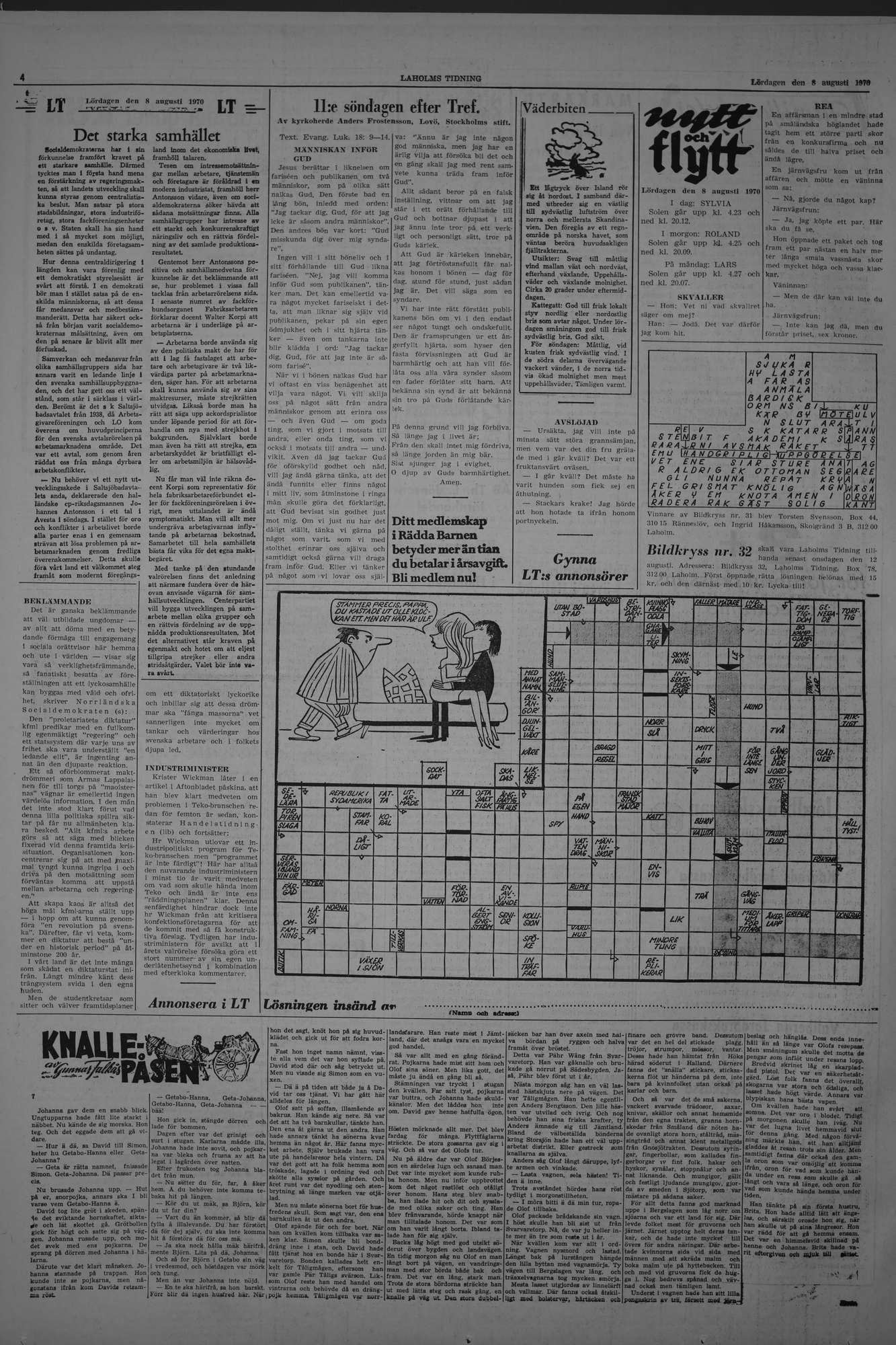 Laholms Tidning Lördag 8 augusti 1970, sida 4