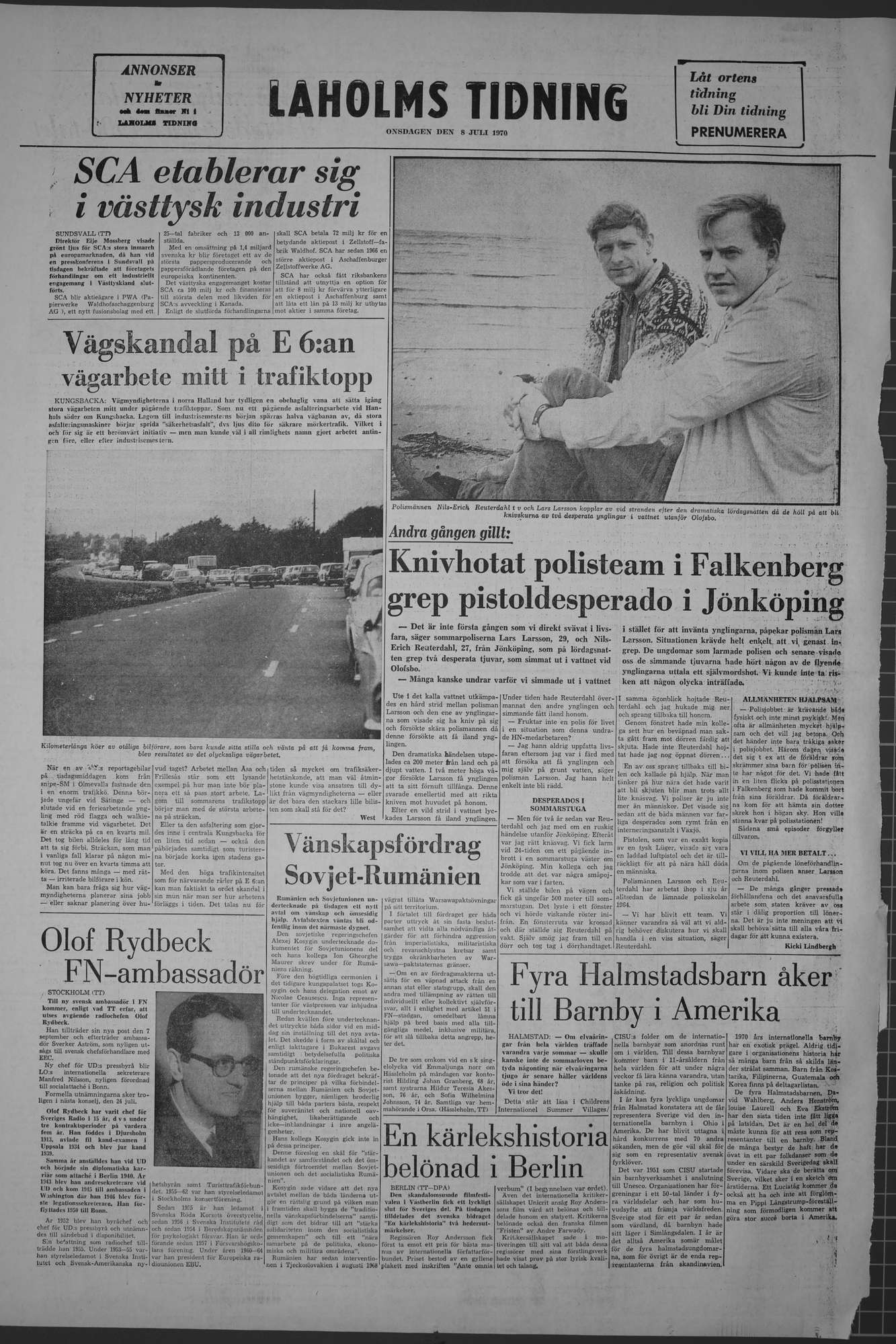 Laholms Tidning Onsdag 8 juli 1970, sida 8