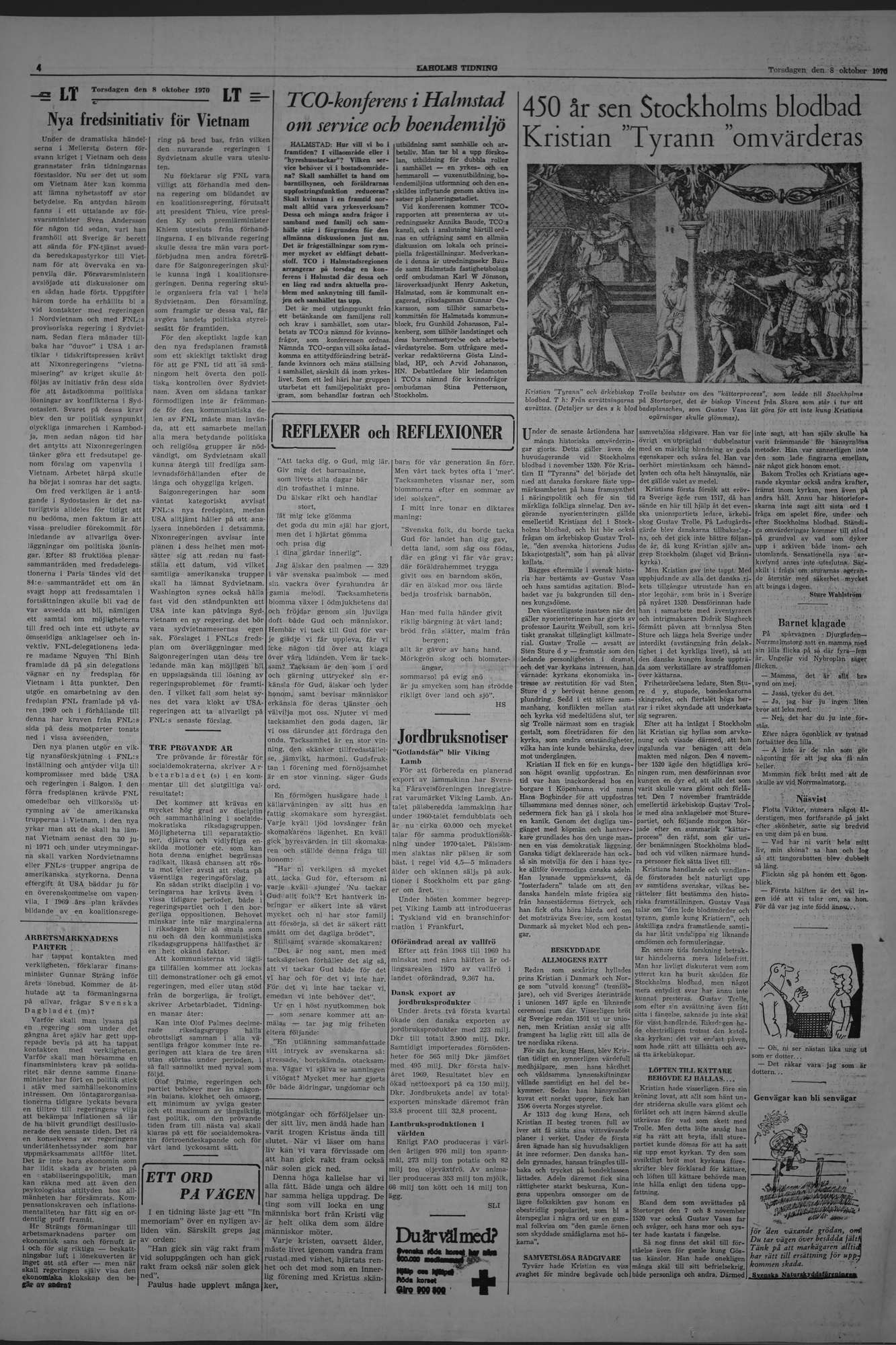 Laholms Tidning Torsdag 8 oktober 1970, sida 4