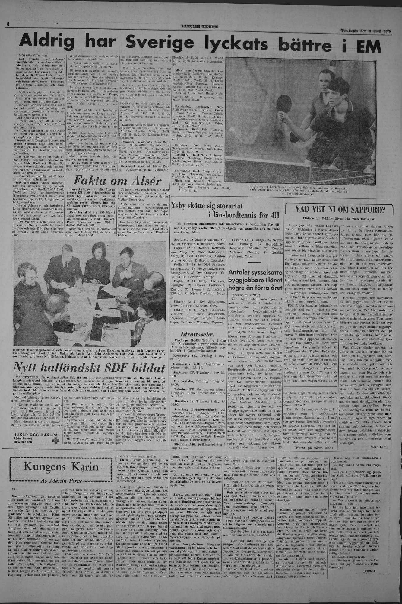 Laholms Tidning Torsdag 9 april 1970, sida 6