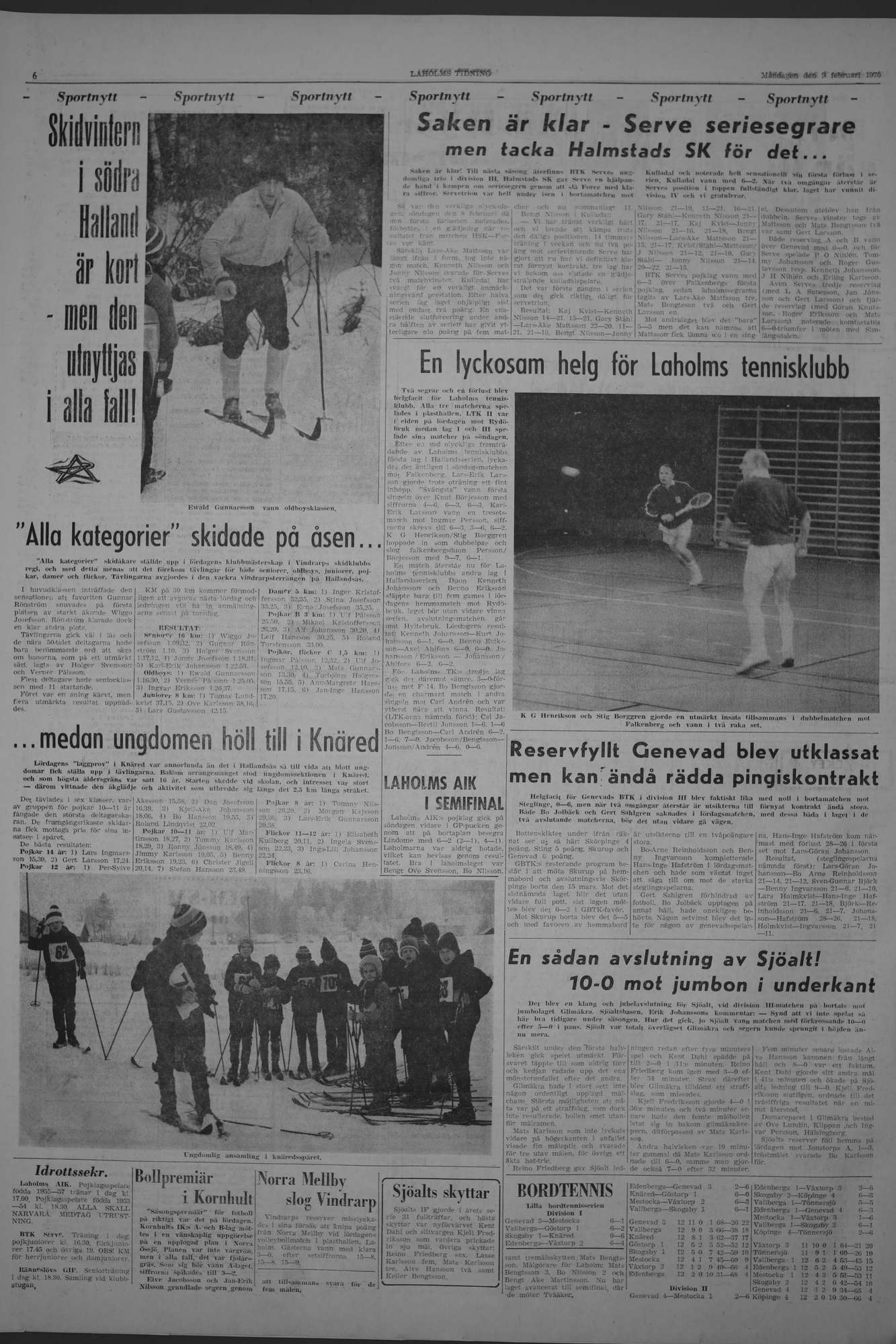 Laholms Tidning Måndag 9 februari 1970, sida 6