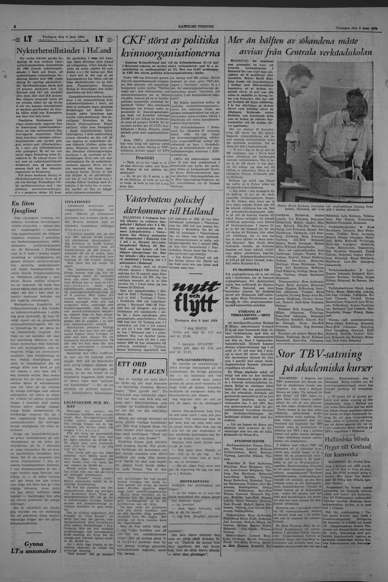 Laholms Tidning Tisdag 9 juni 1970, sida 4