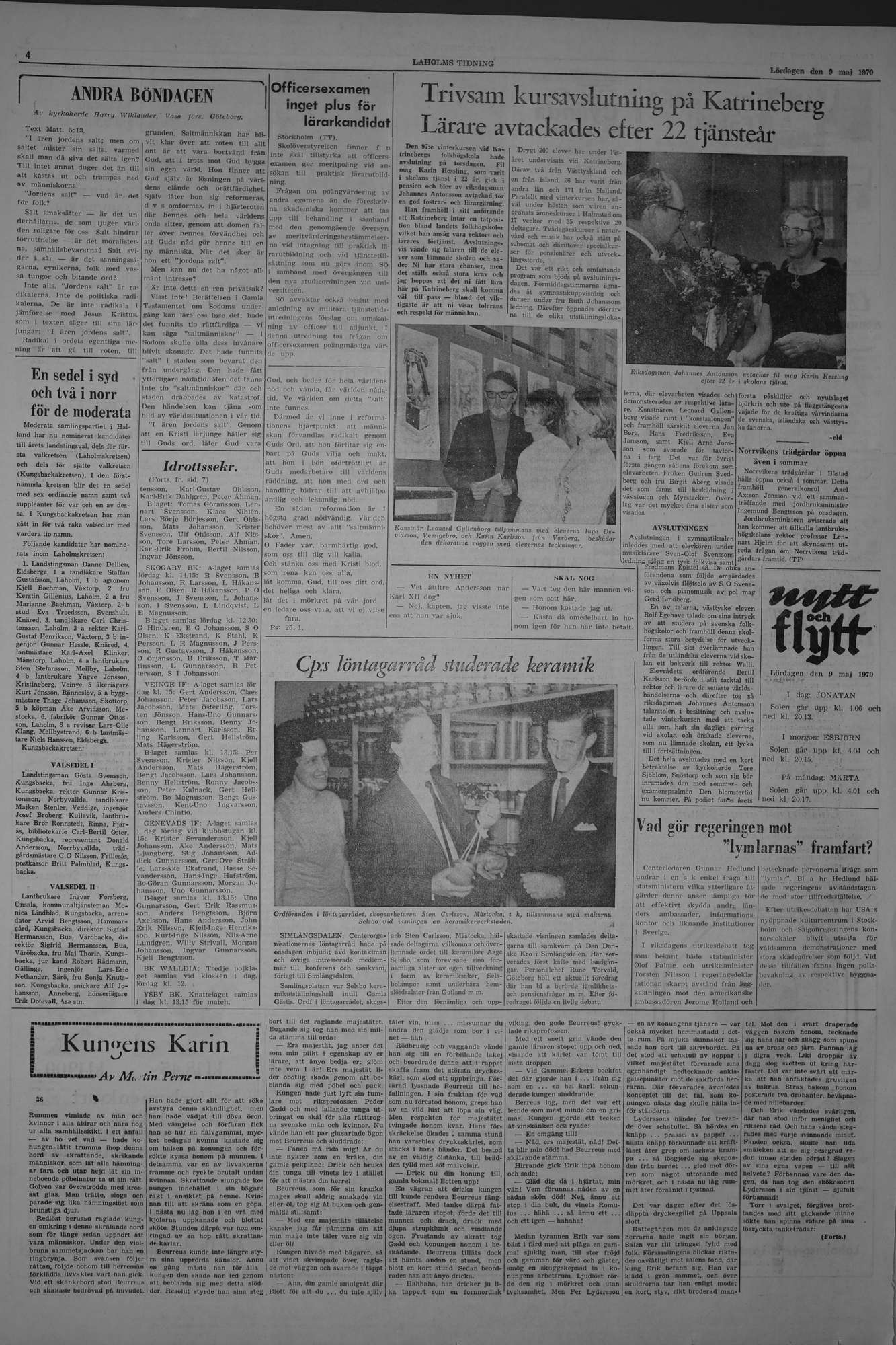 Laholms Tidning Lördag 9 maj 1970, sida 4