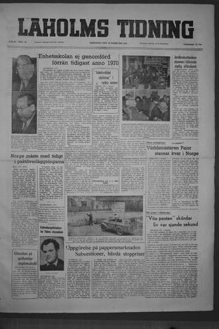 Förstasidan, Fredag 25 februari 1949