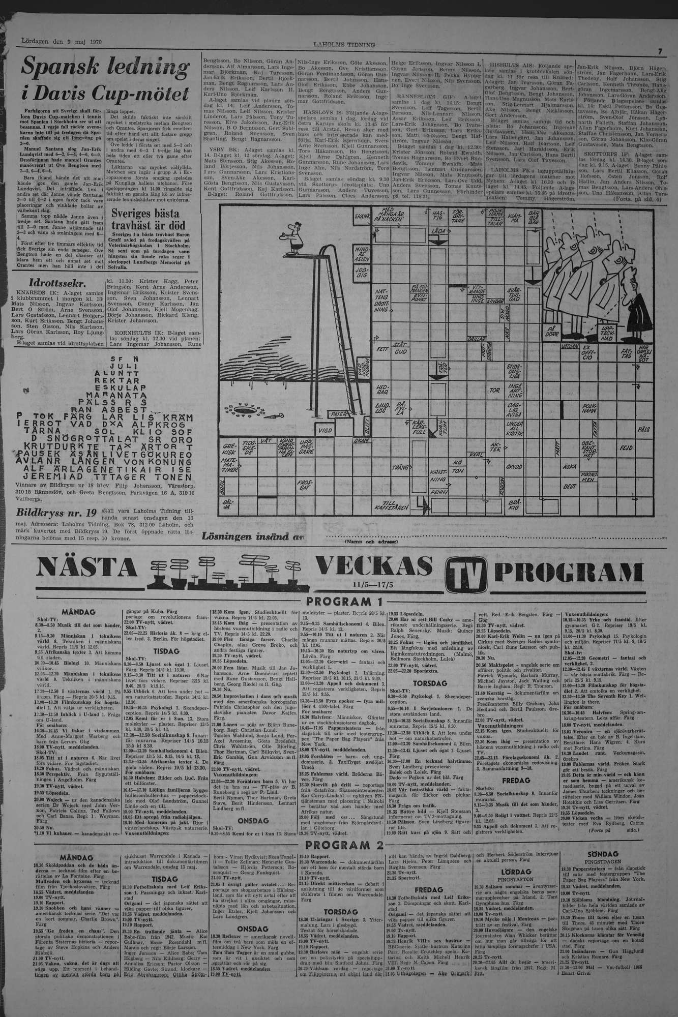 Laholms Tidning Lördag 9 maj 1970, sida 7