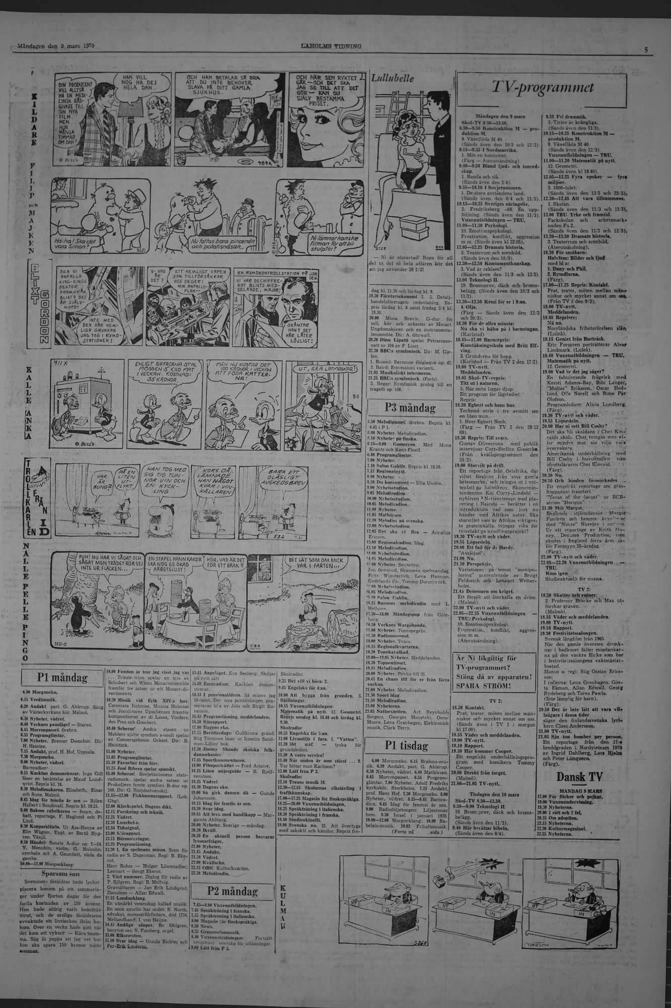 Laholms Tidning Måndag 9 mars 1970, sida 5