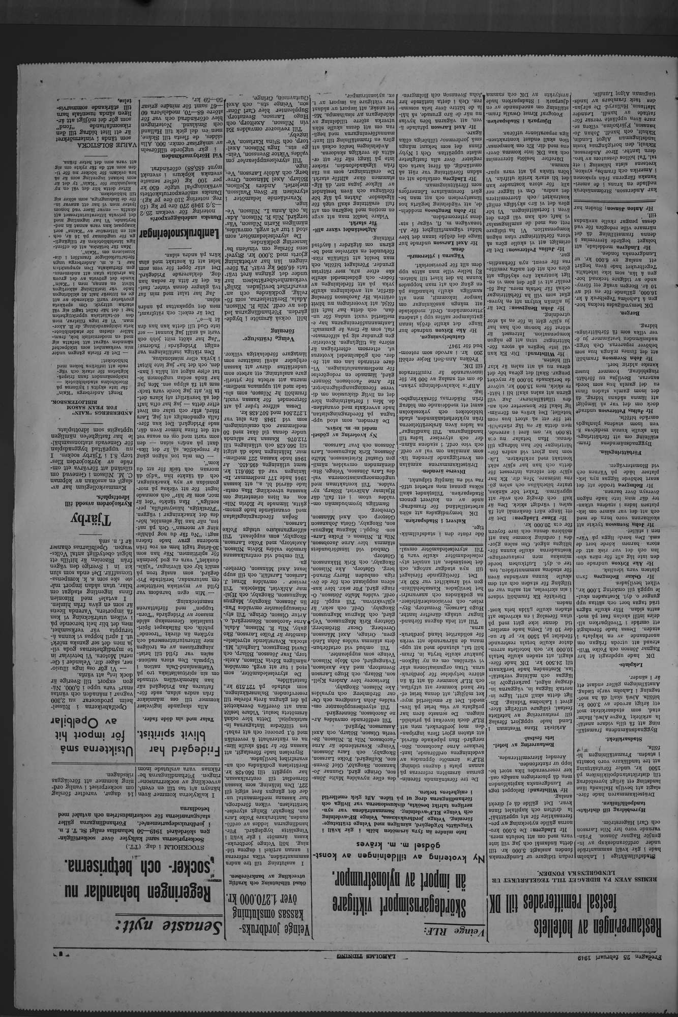 Laholms Tidning Fredag 25 februari 1949, sida 3