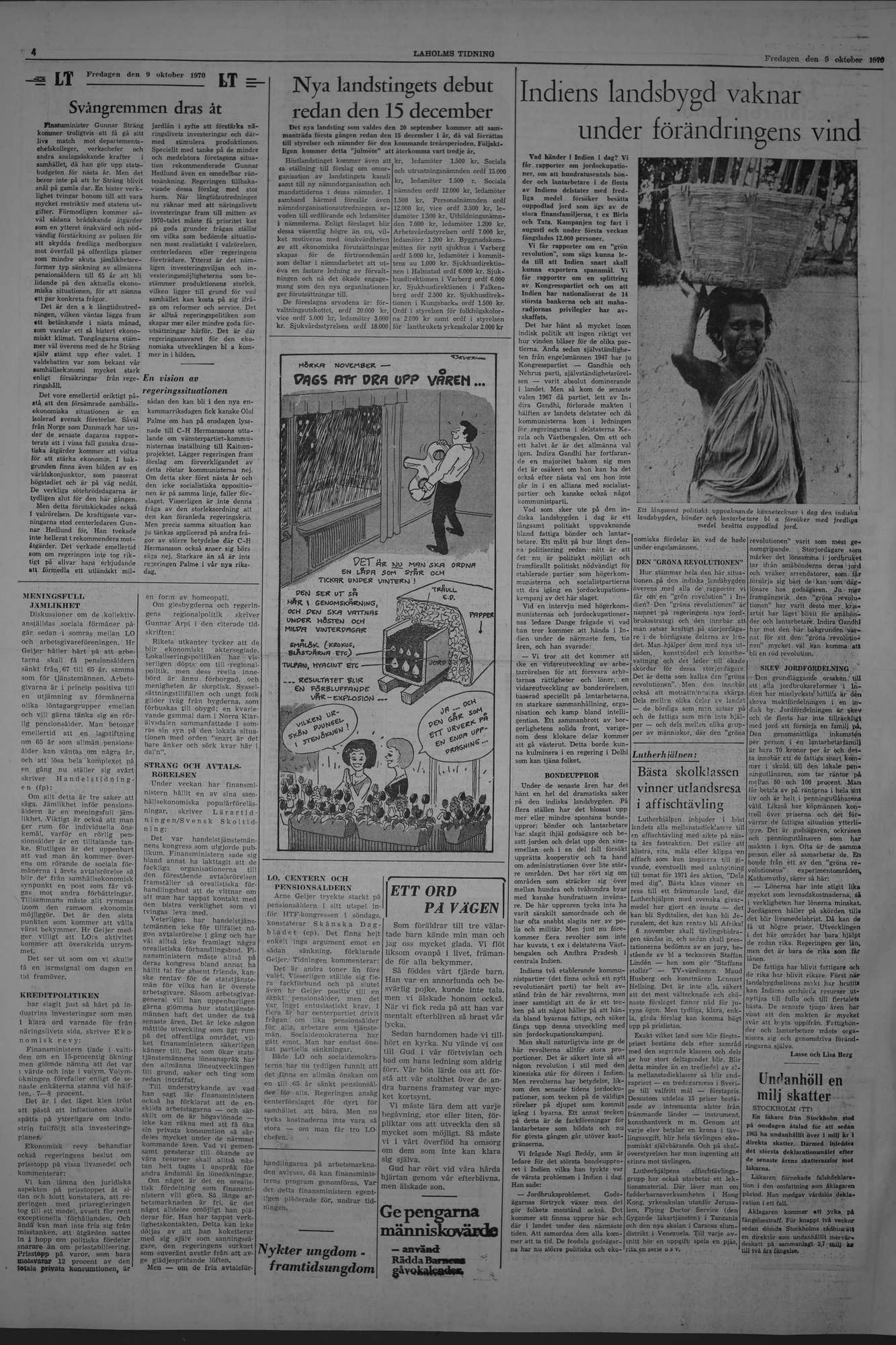 Laholms Tidning Fredag 9 oktober 1970, sida 4