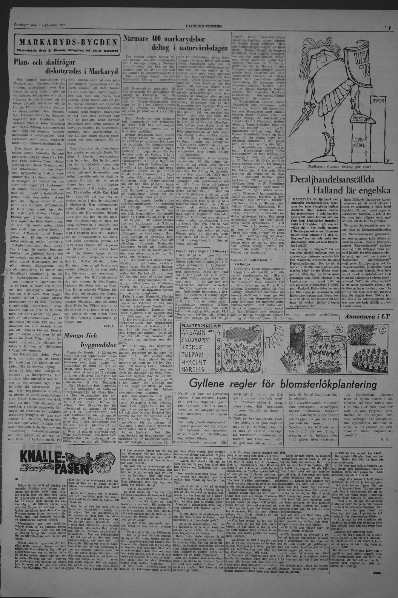 Laholms Tidning Onsdag 9 september 1970, sida 7