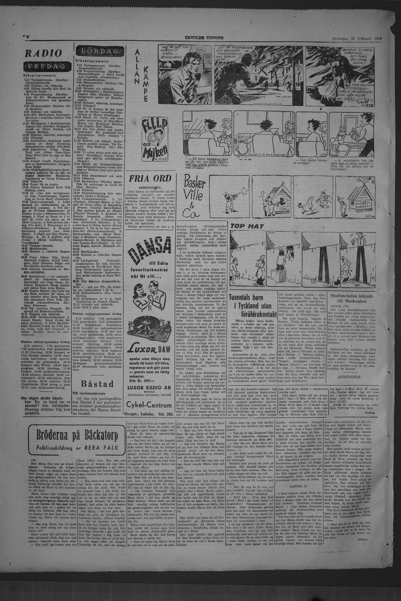 Laholms Tidning Fredag 25 februari 1949, sida 6
