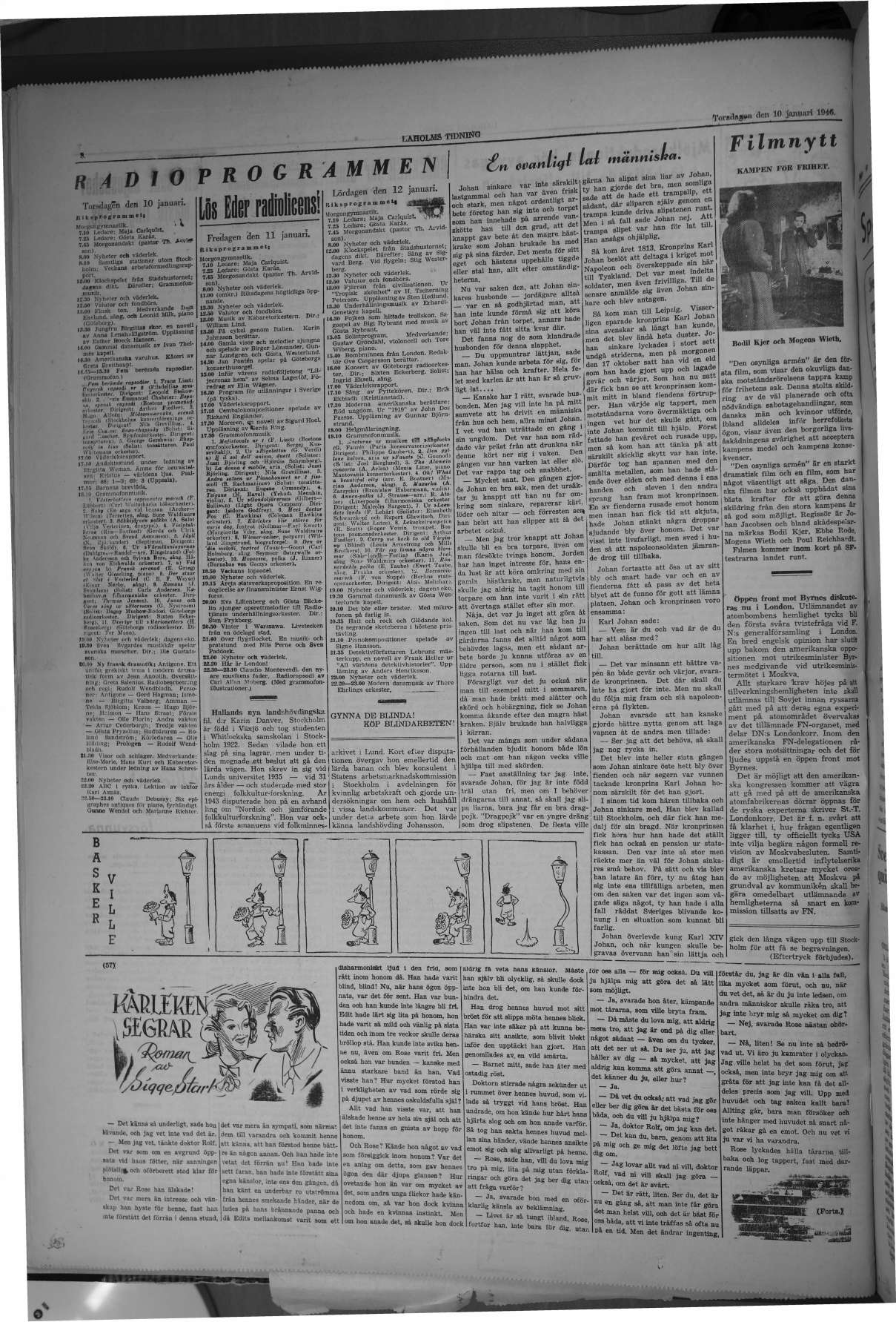 Laholms Tidning Torsdag 10 januari 1946, sida 8