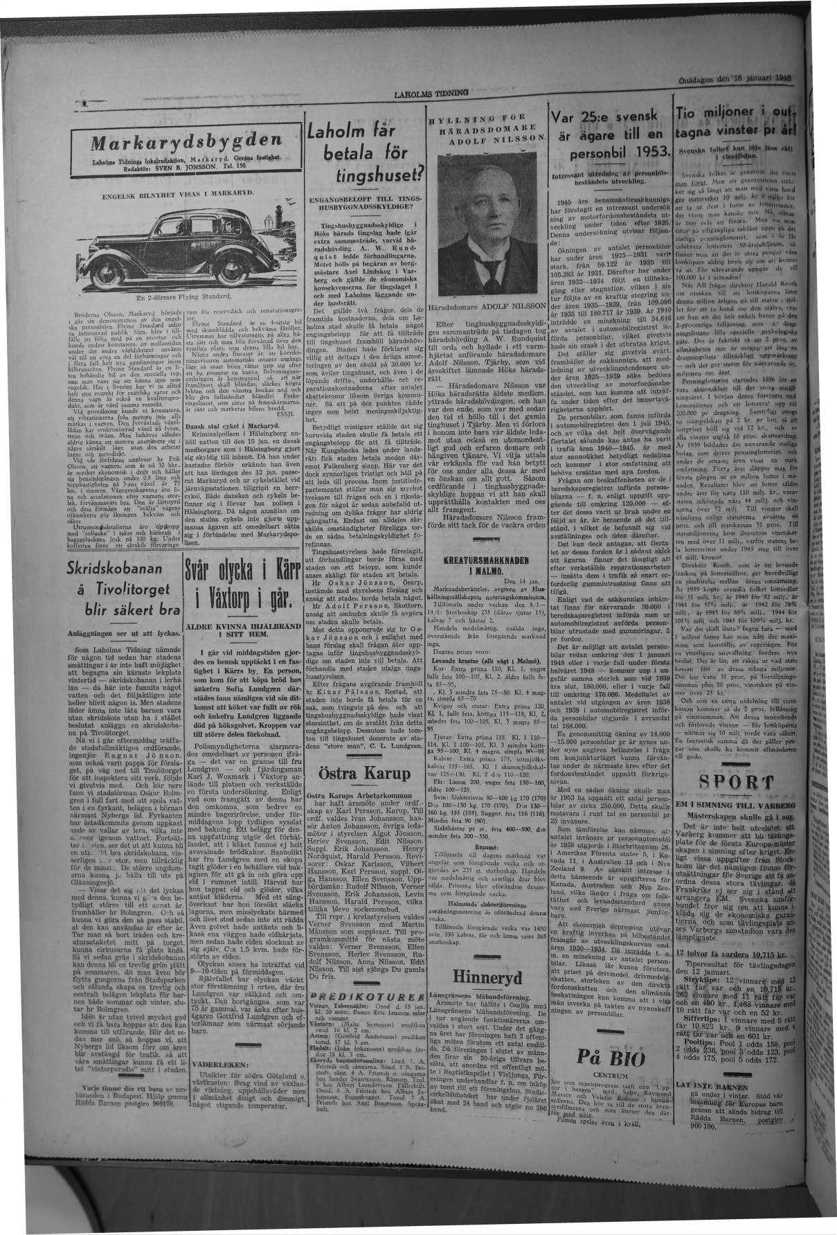 Laholms Tidning Onsdag 16 januari 1946, sida 4