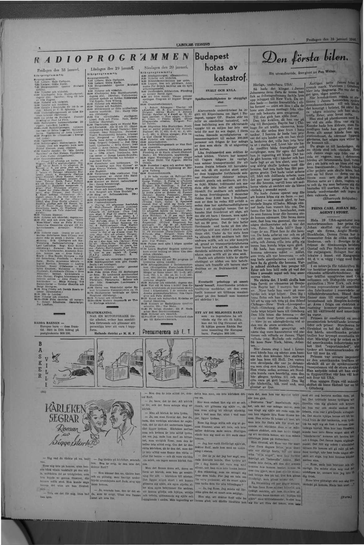 Laholms Tidning Fredag 18 januari 1946, sida 8