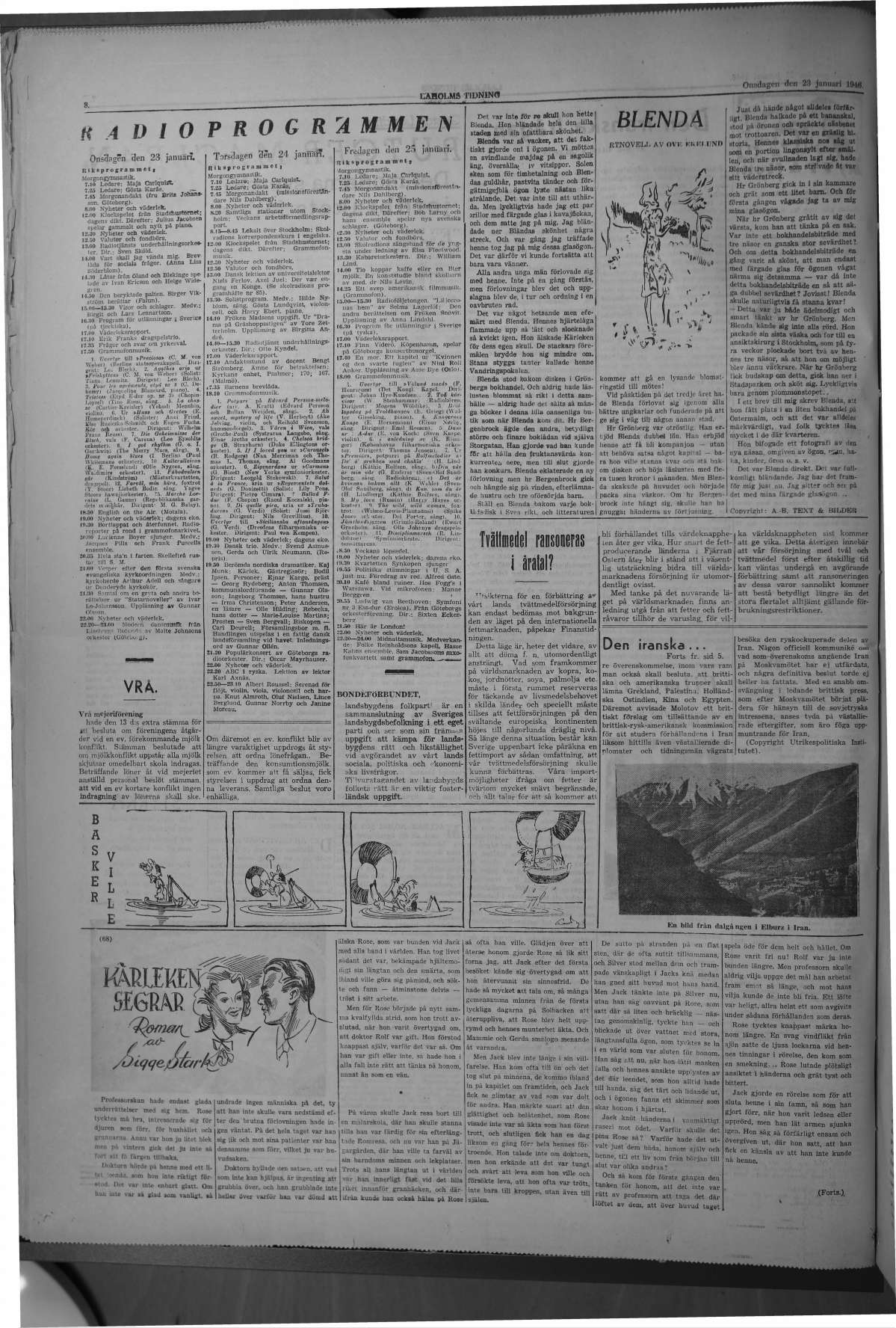 Laholms Tidning Onsdag 23 januari 1946, sida 6
