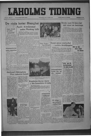Förstasidan, Måndag 25 april 1949