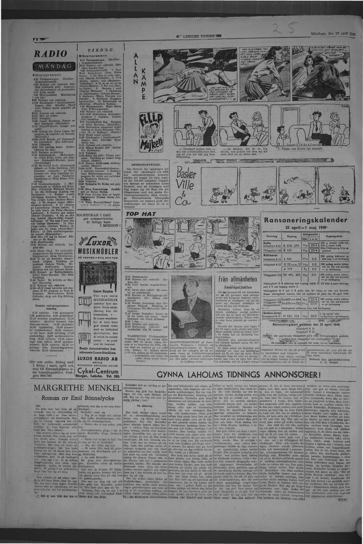 Laholms Tidning Måndag 25 april 1949, sida 6