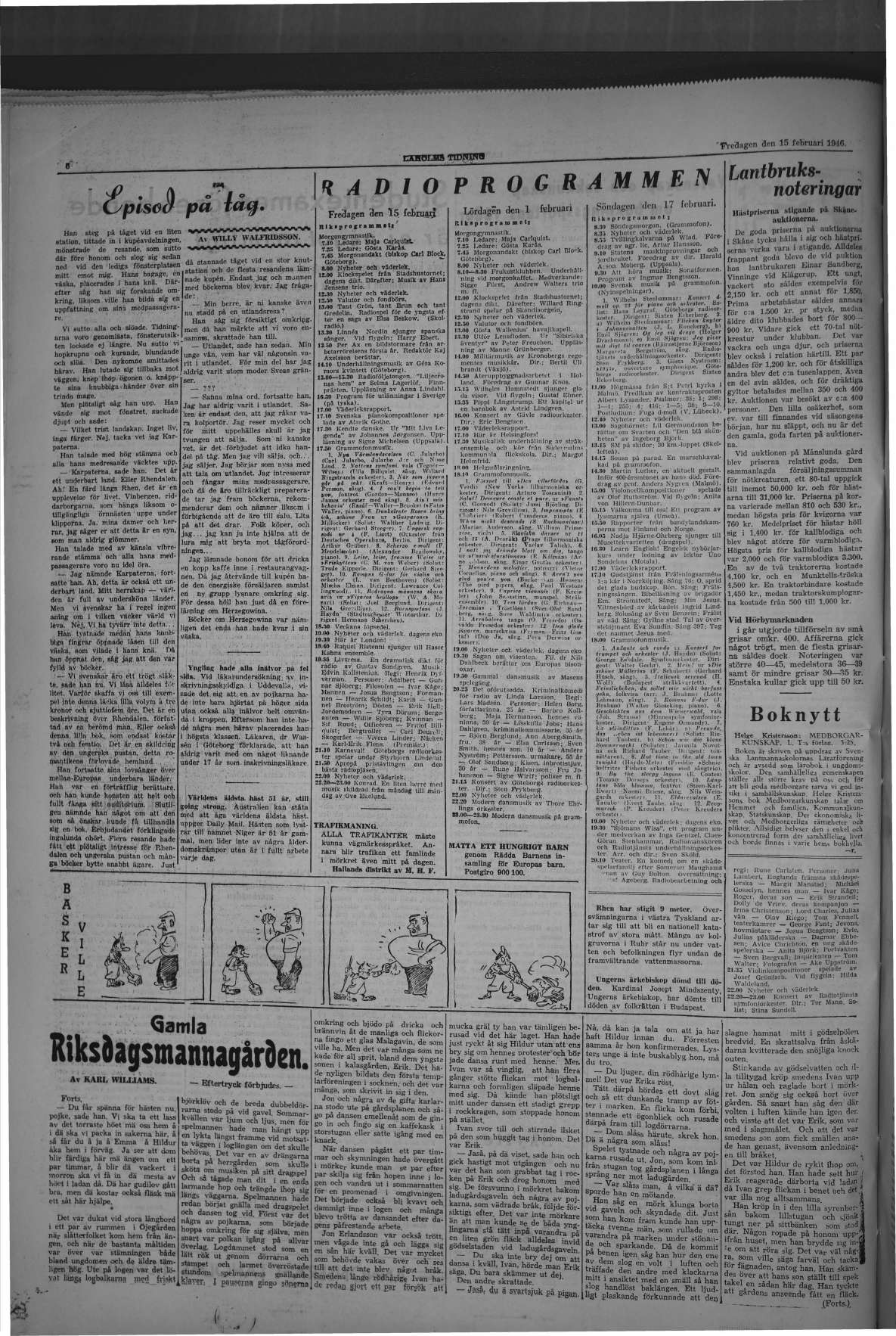 Laholms Tidning Fredag 15 februari 1946, sida 6