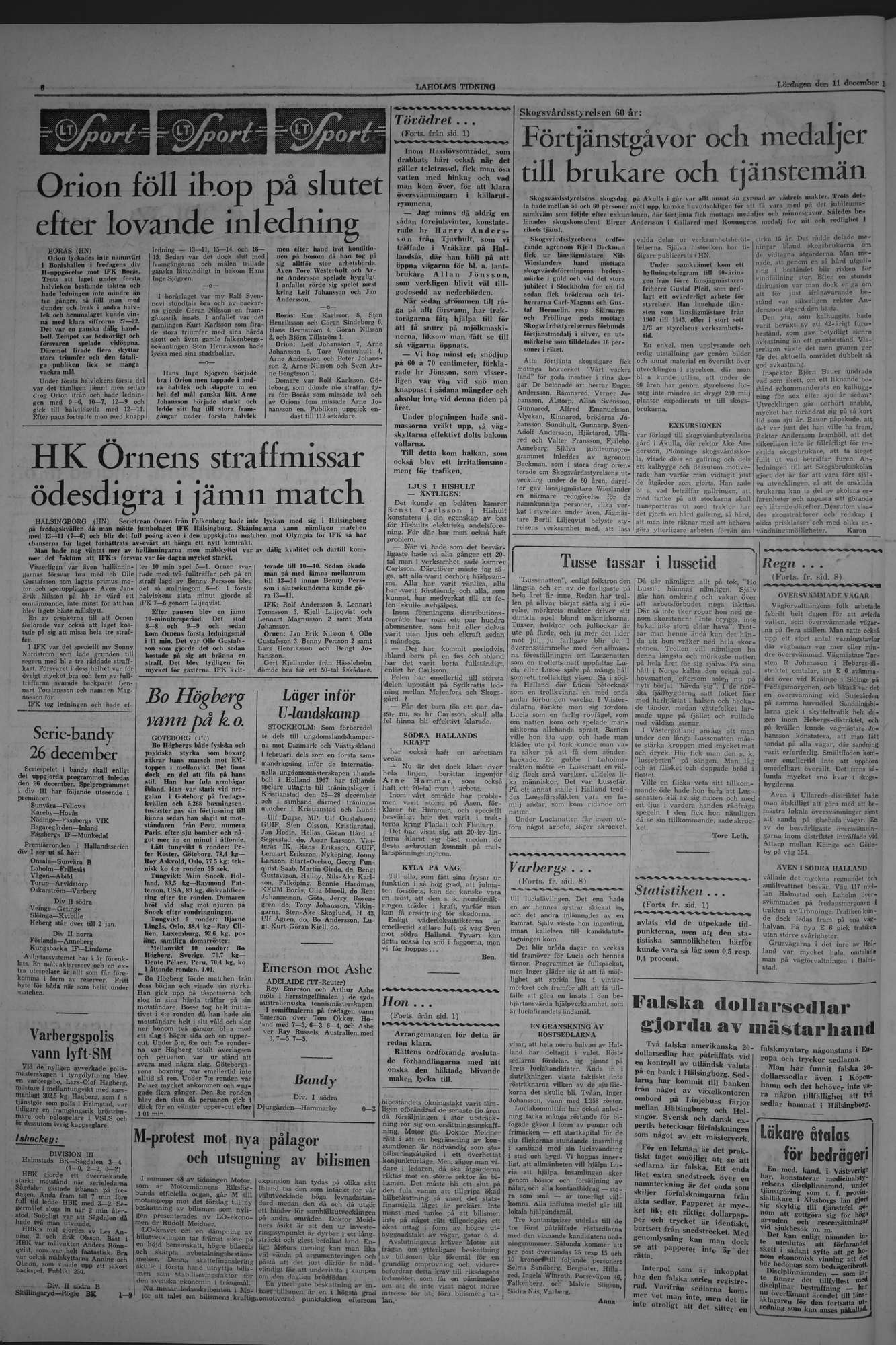 Laholms Tidning Lördag 11 december 1965, sida 6