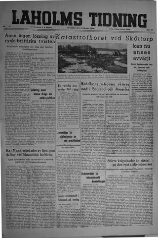 Förstasidan, Onsdag 6 februari 1946