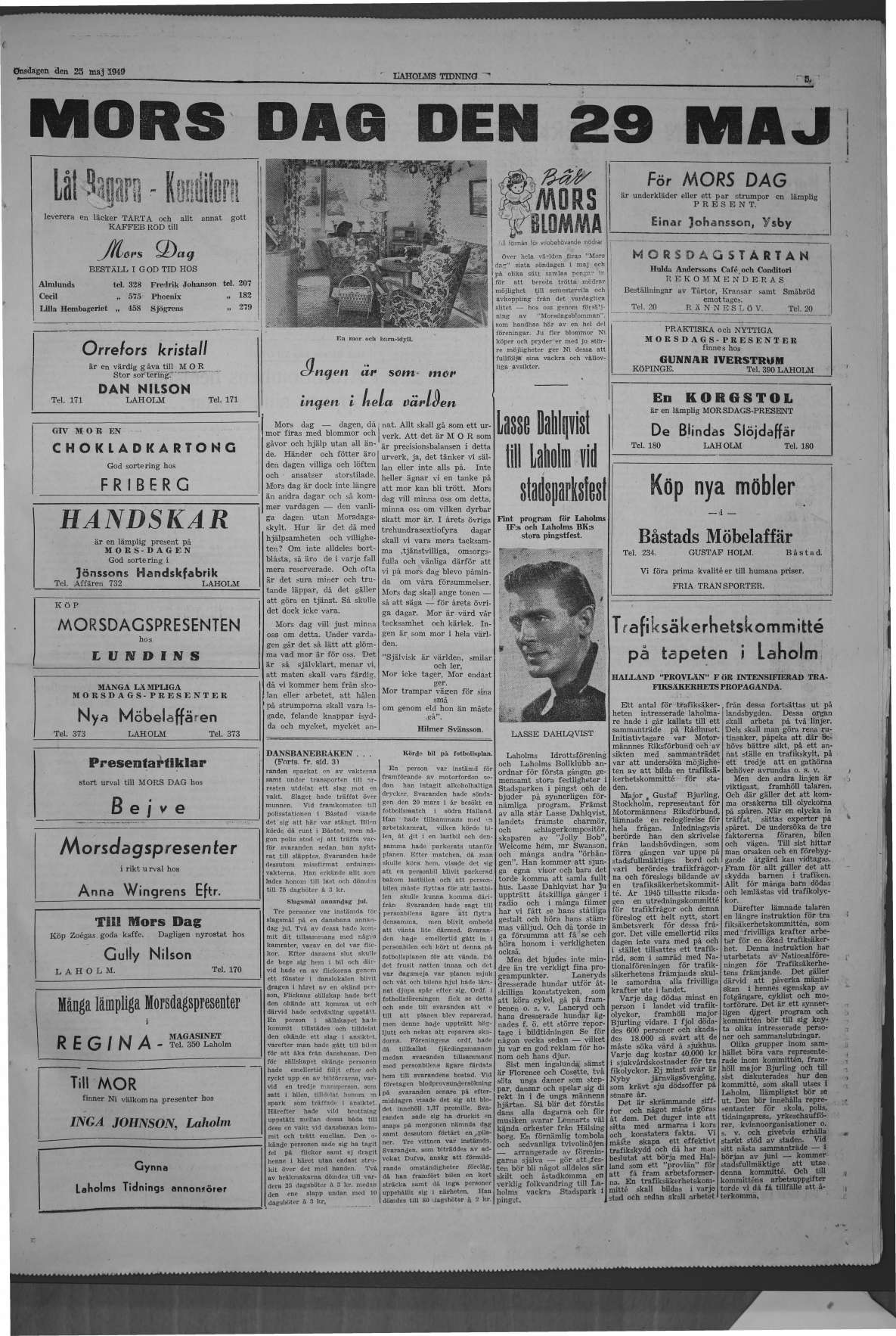 Laholms Tidning Onsdag 25 maj 1949, sida 5