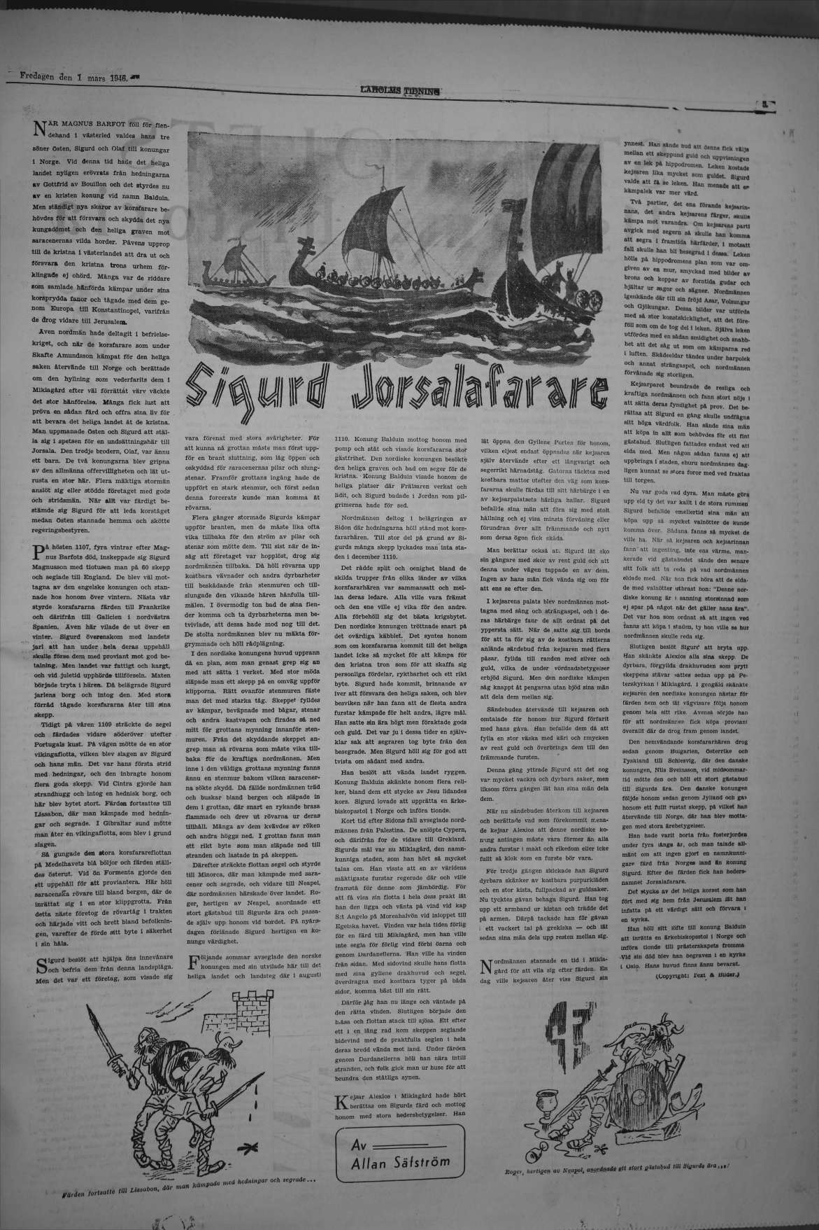 Laholms Tidning Fredag 1 mars 1946, sida 5