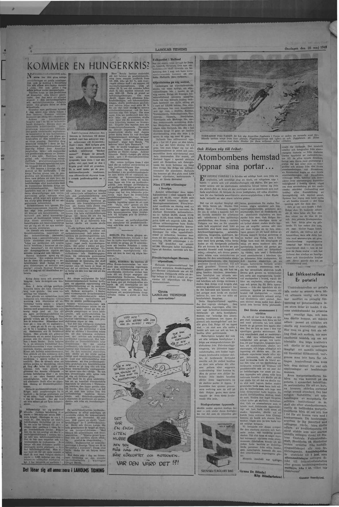 Laholms Tidning Onsdag 25 maj 1949, sida 6