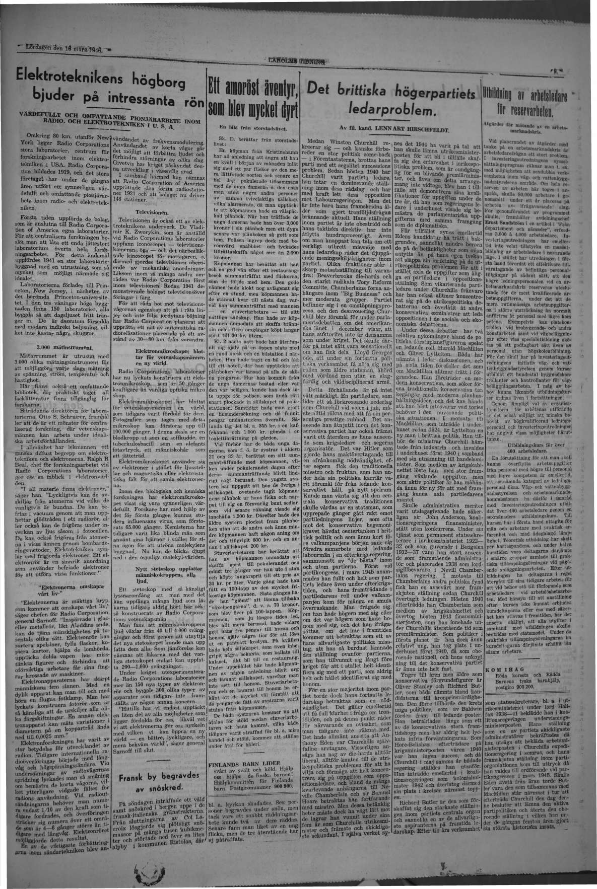 Laholms Tidning Lördag 16 mars 1946, sida 5